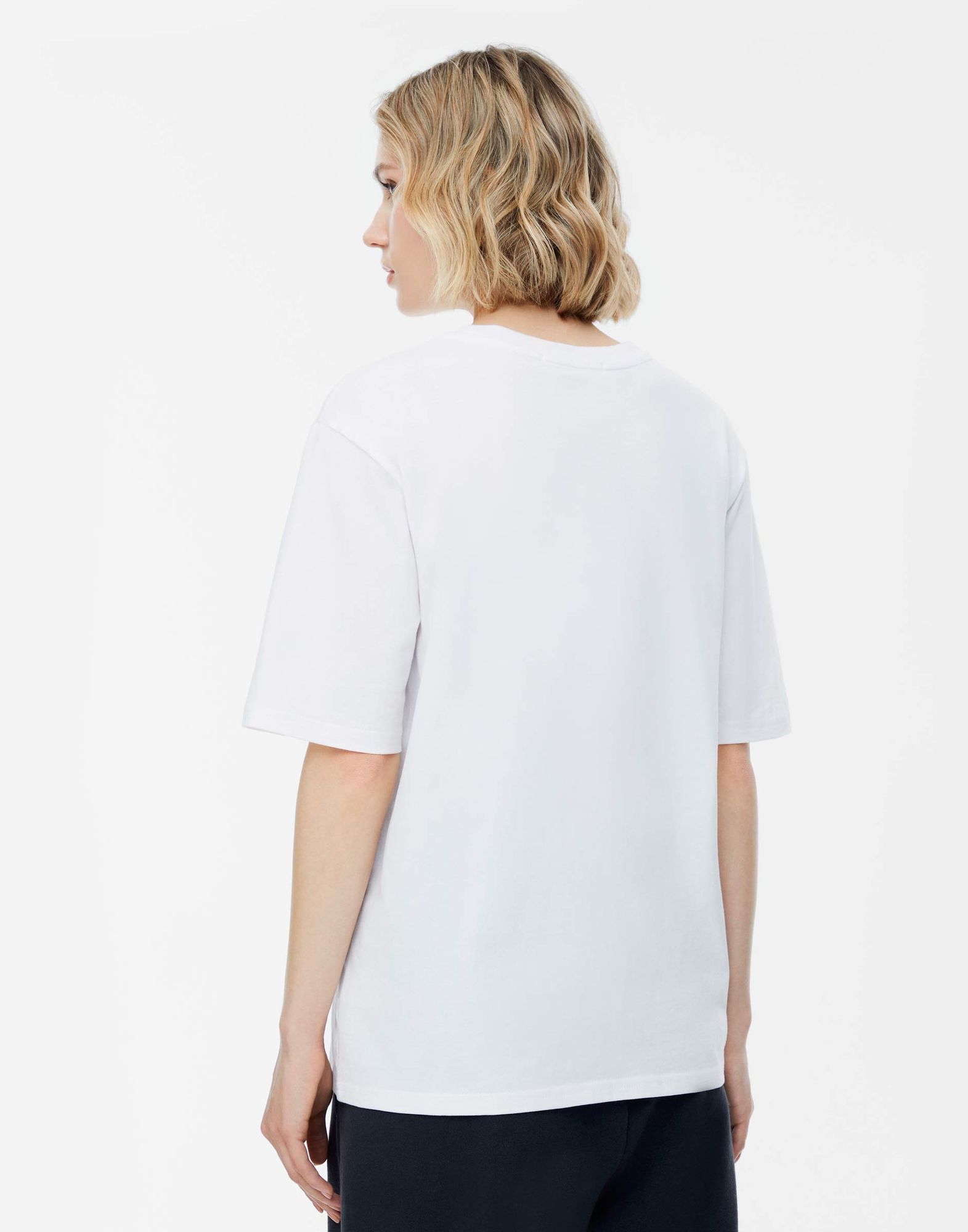 Белая базовая футболка oversize из джерси GKT020387-1 купить по цене от ...