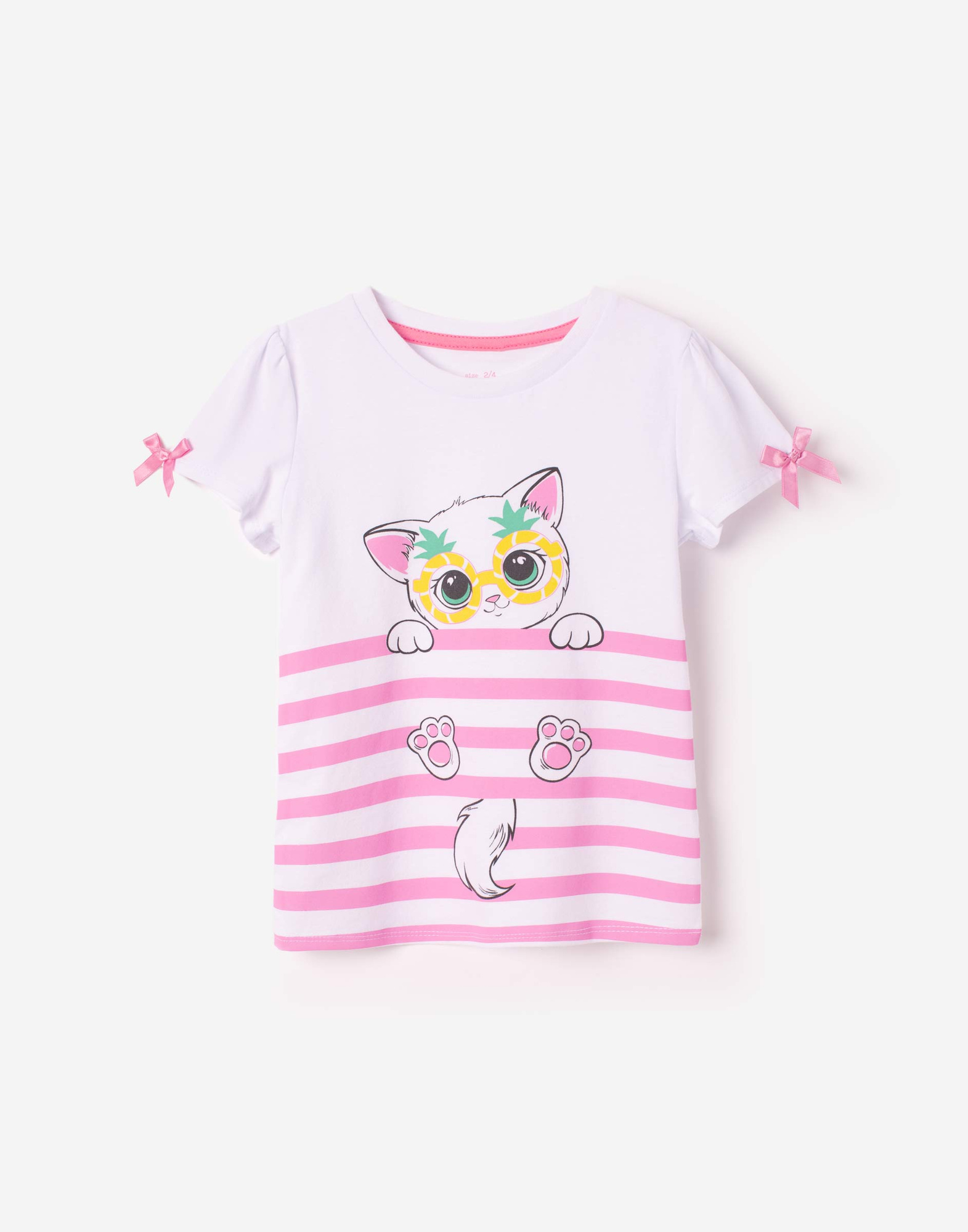 Белая футболка с бантиками для девочки GKT009479-1 купить по цене от ...