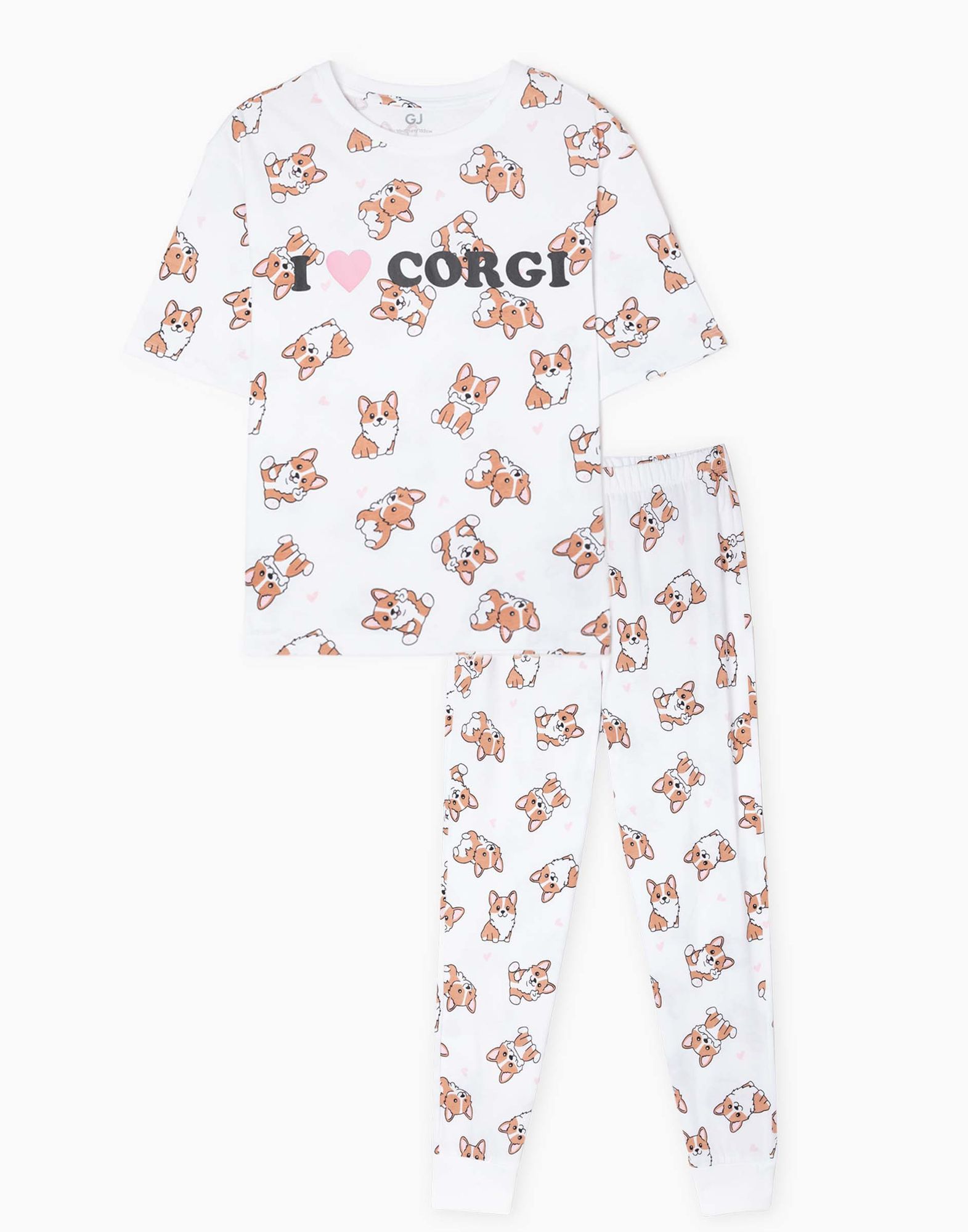Белая пижама oversize с корги GSL001450-1 купить по цене от 249 рублей ...