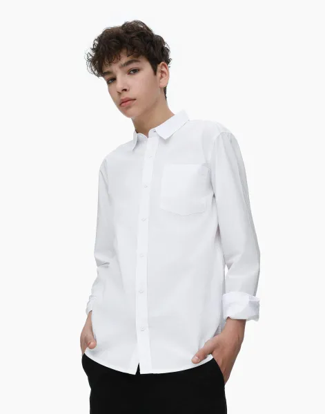 Белая рубашка для мальчика-0