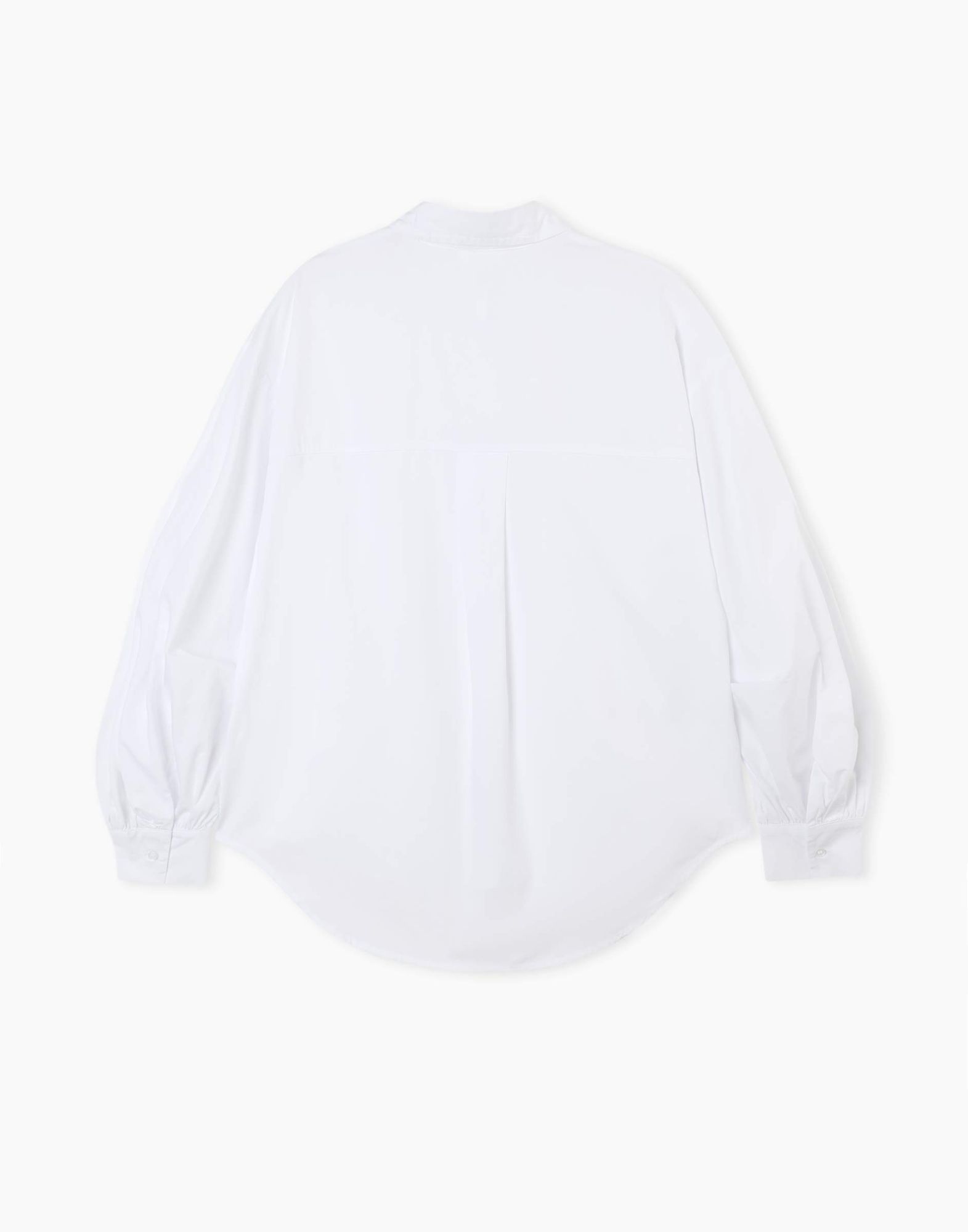 Белая рубашка oversize для девочки-2
