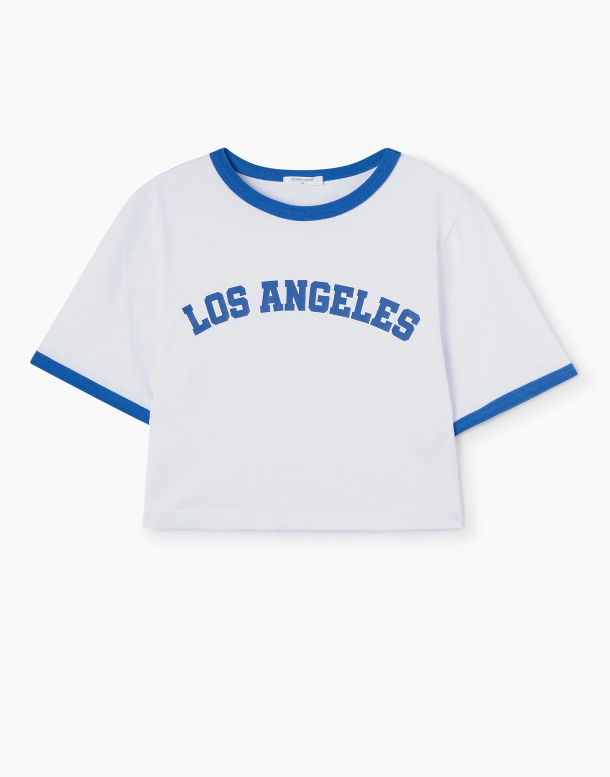 Белая укороченная футболка Los Angeles GKT019574-1 купить по цене от ...