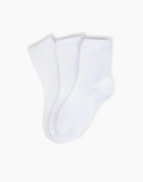 Белые носки для девочки 3 пары-0