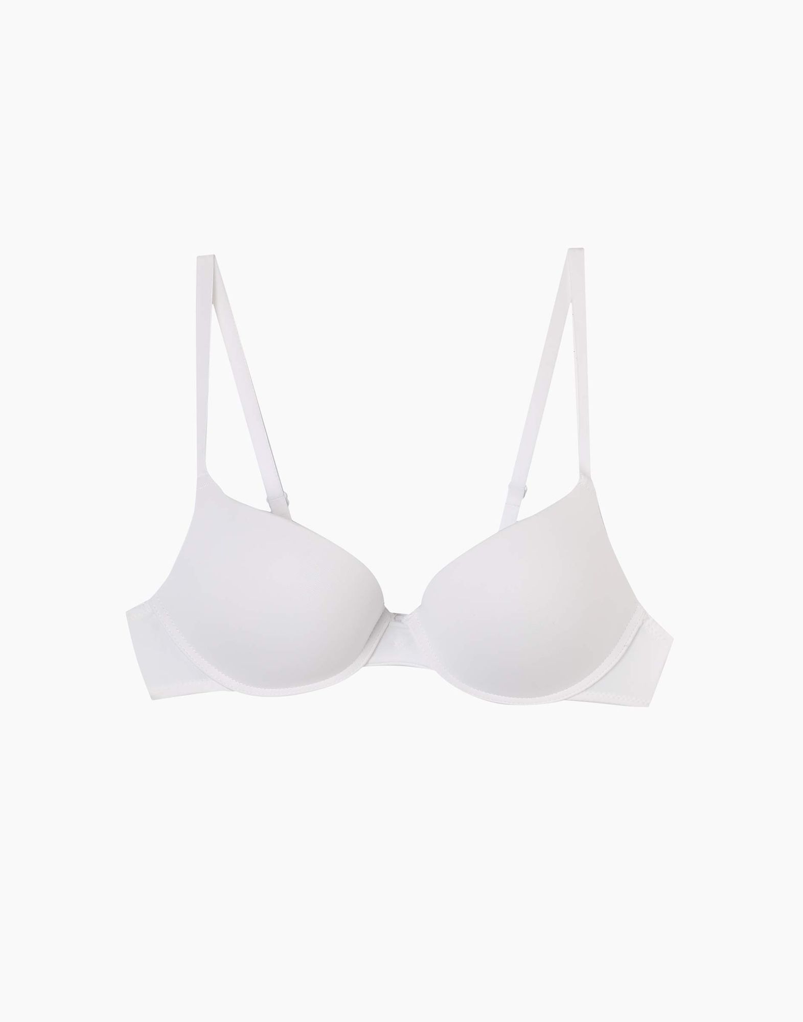 Белый базовый бюстгальтер Push-up из микрофибры-4