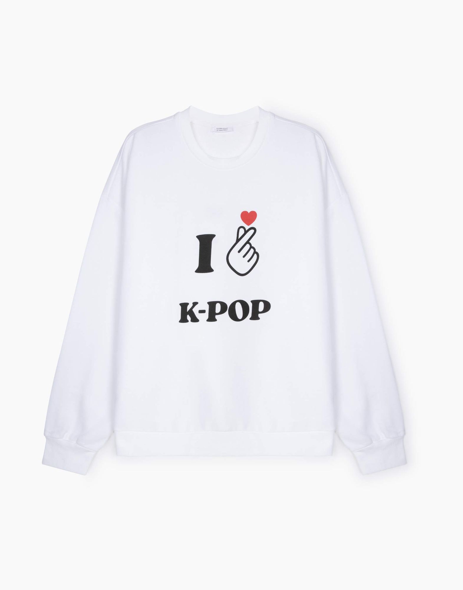 Белый домашний Oversize свитшот K-pop для девочки-1