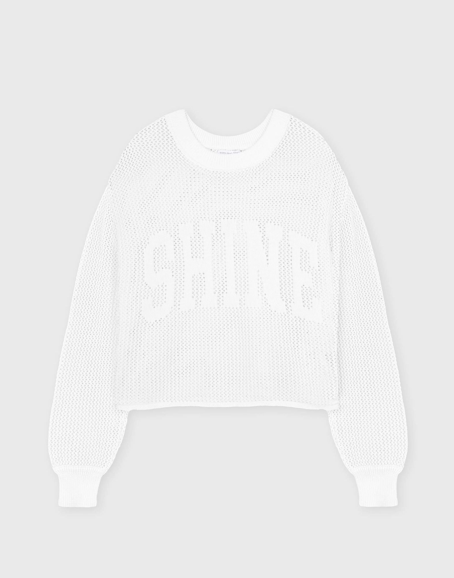 Белый джемпер oversize с вышивкой GSW007599-1 купить по цене от 999 ...