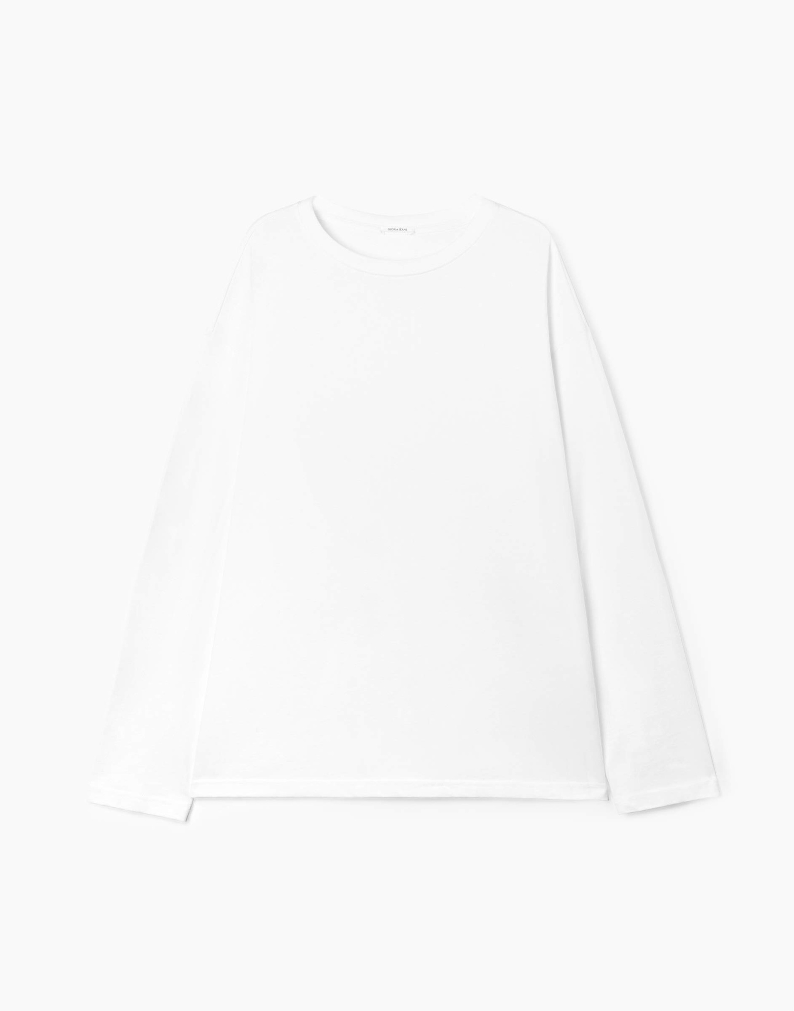 Белый лонгслив oversize с разрезами GKT020585-1 купить по цене от 899 ...