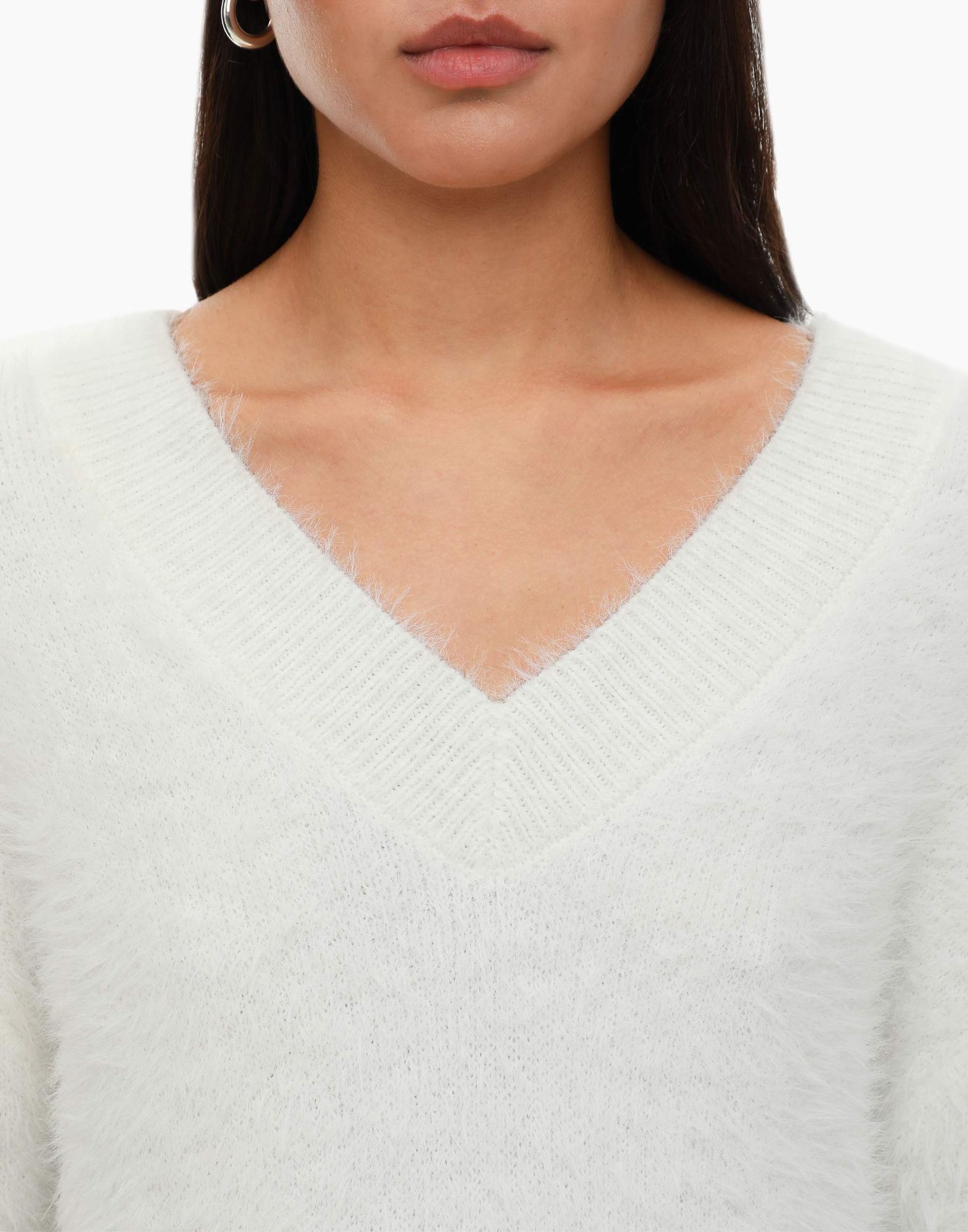 Белый пуловер с градиентом oversize-4