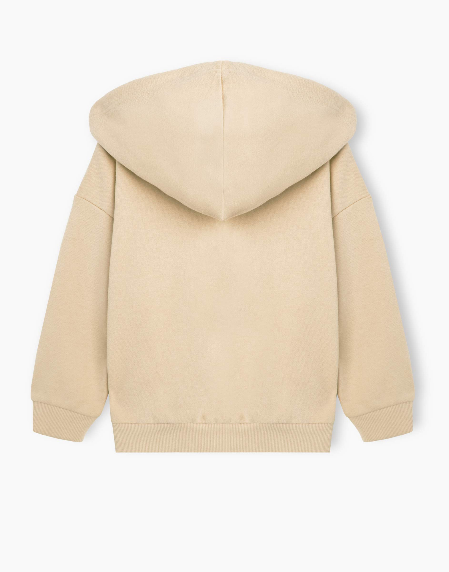 Бежевое худи oversize с надписью для мальчика BAC011239-4 купить по ...