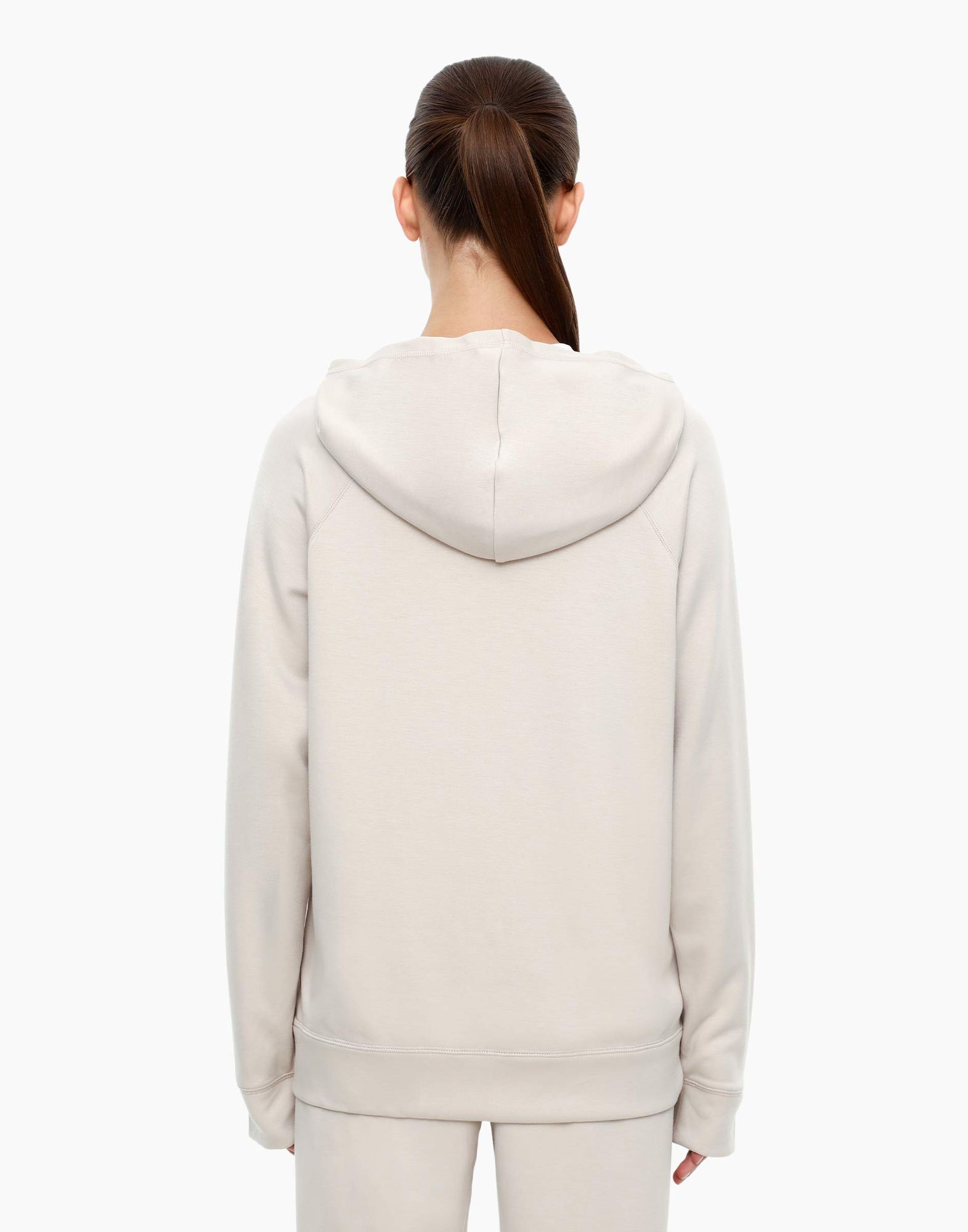 Бежевое спортивное худи oversize-3