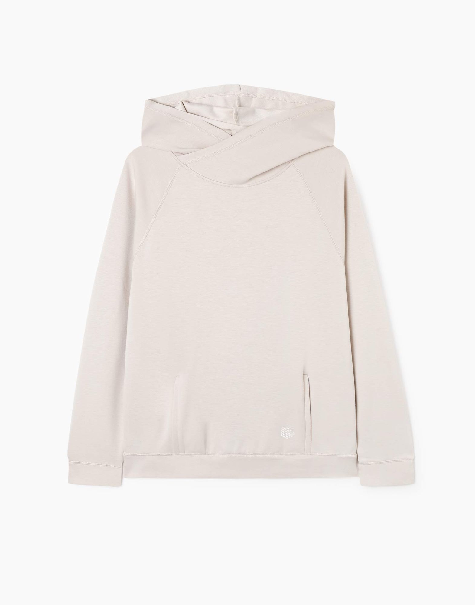 Бежевое спортивное худи oversize-5