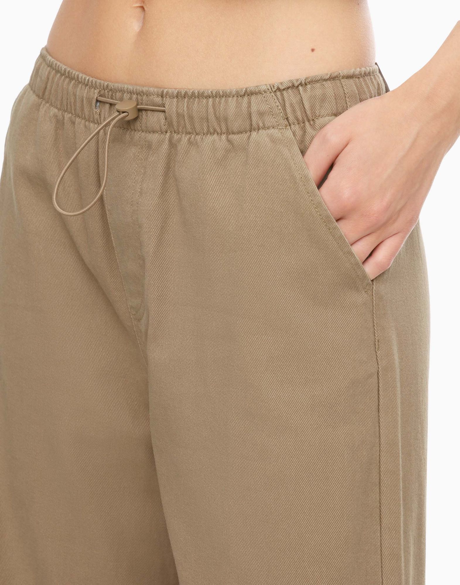 Бежевые джинсы-трансформеры New Easy Fit с кулисками-3