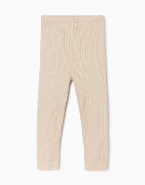 Бежевые облегающие брюки Legging для девочки-0