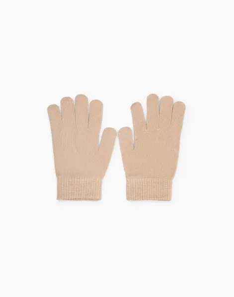 Бежевые перчатки-0