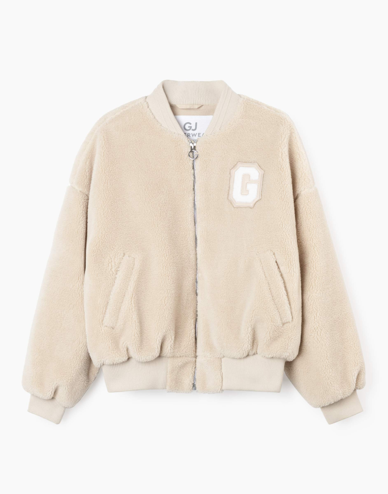 Бежевый бомбер из искусственного меха для девочки GOW003720-2 undefined