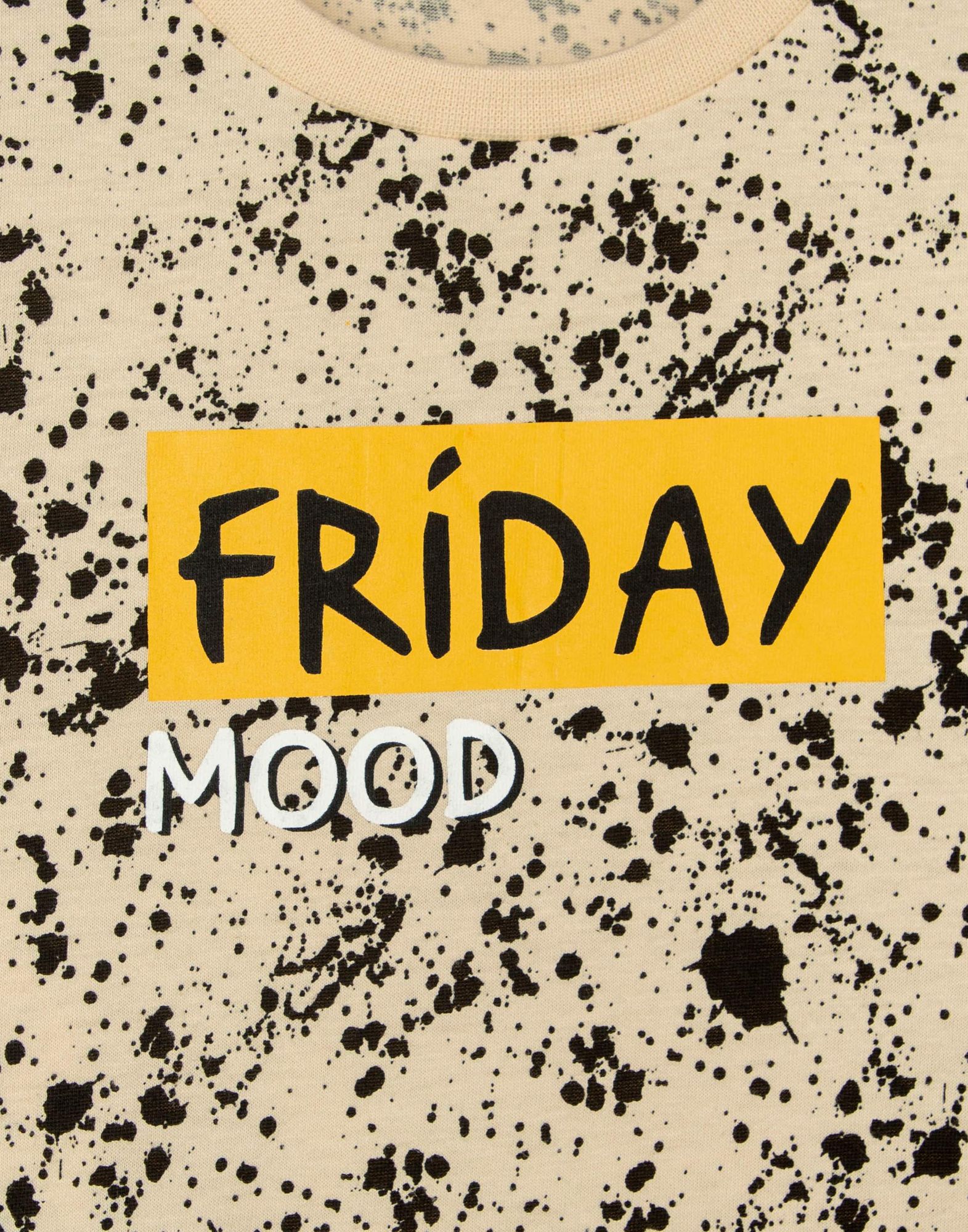 Бежевый лонгслив с принтом Friday mood для мальчика-2