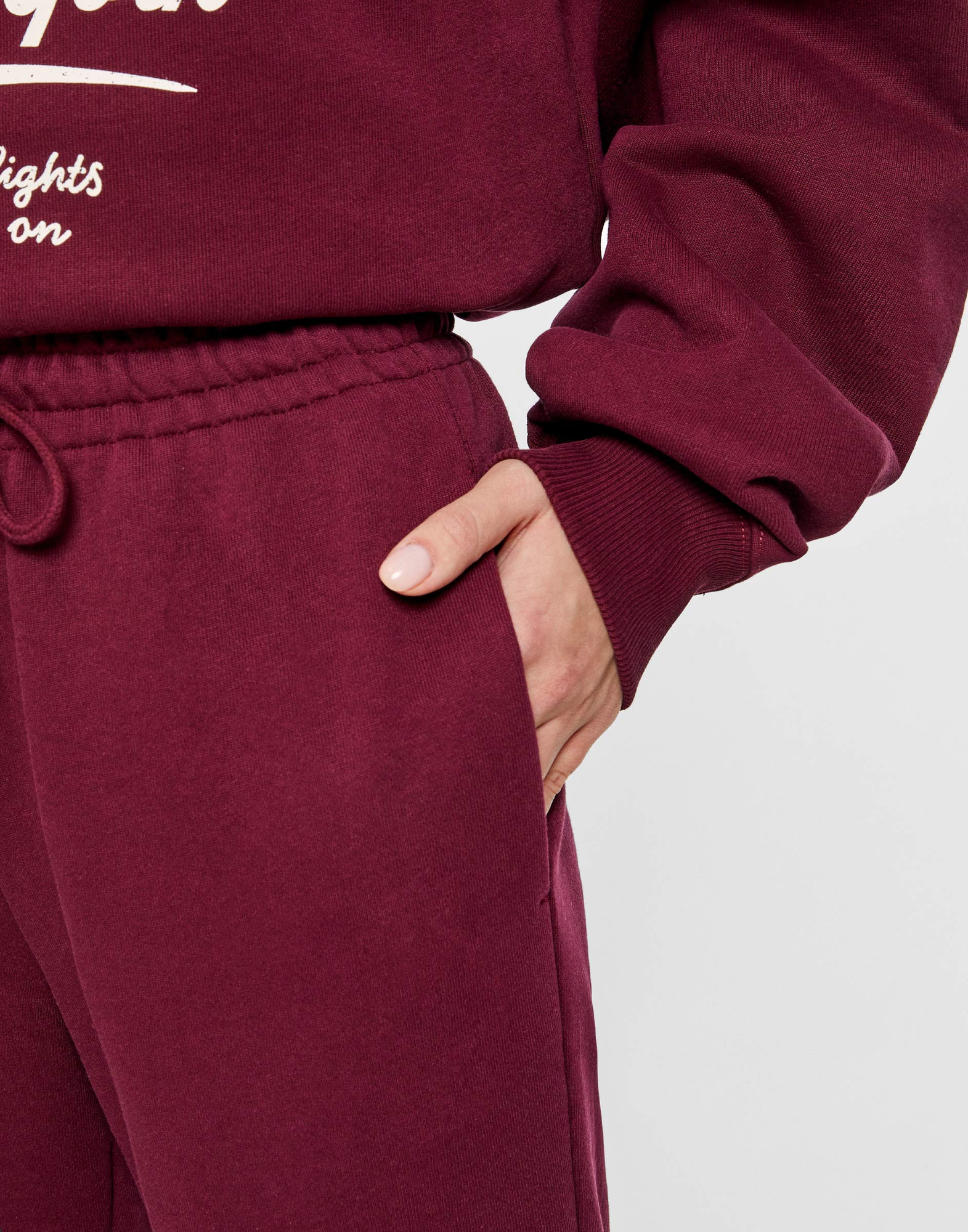 Бордовые спортивные брюки Baggy-3