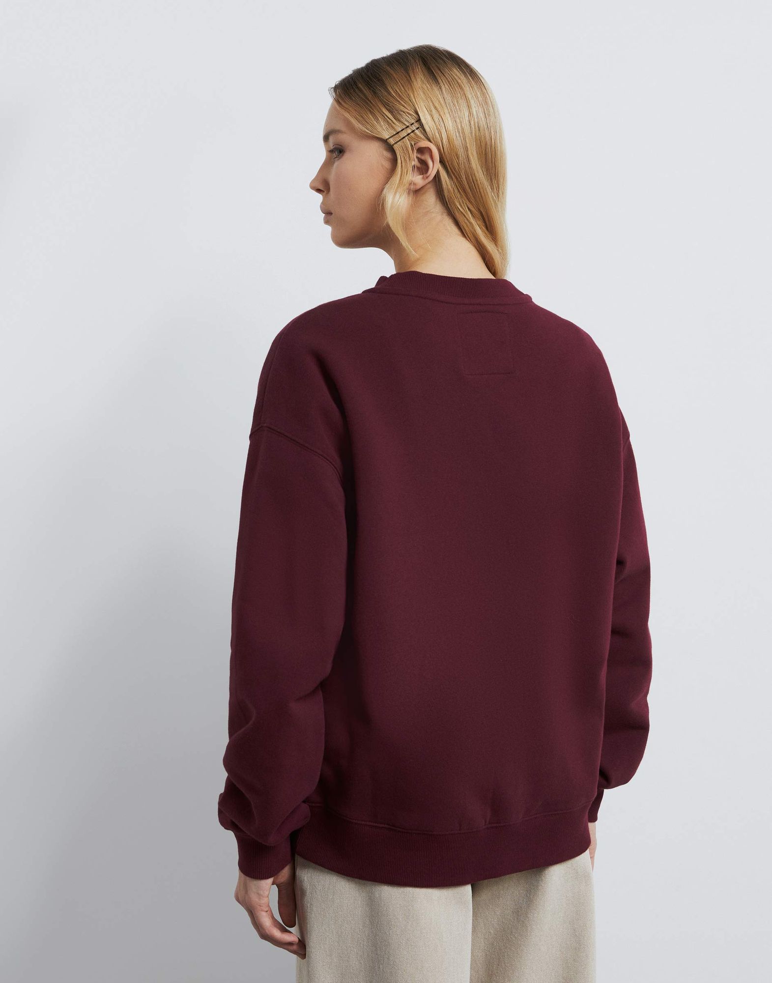 Бордовый свитшот oversize GAC023597-1 купить по цене от 319 рублей с ...
