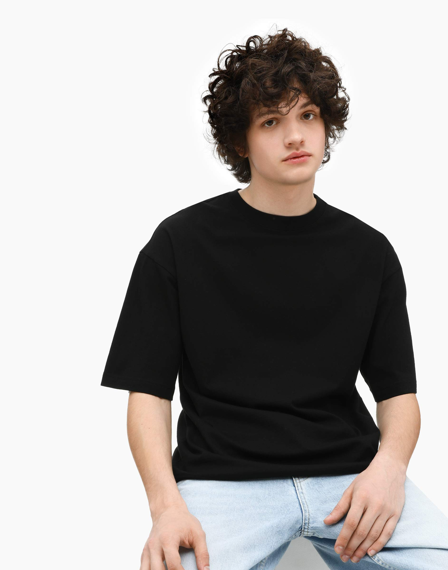 Чёрная базовая футболка Comfort из джерси BKT011515-2 купить по цене от ...