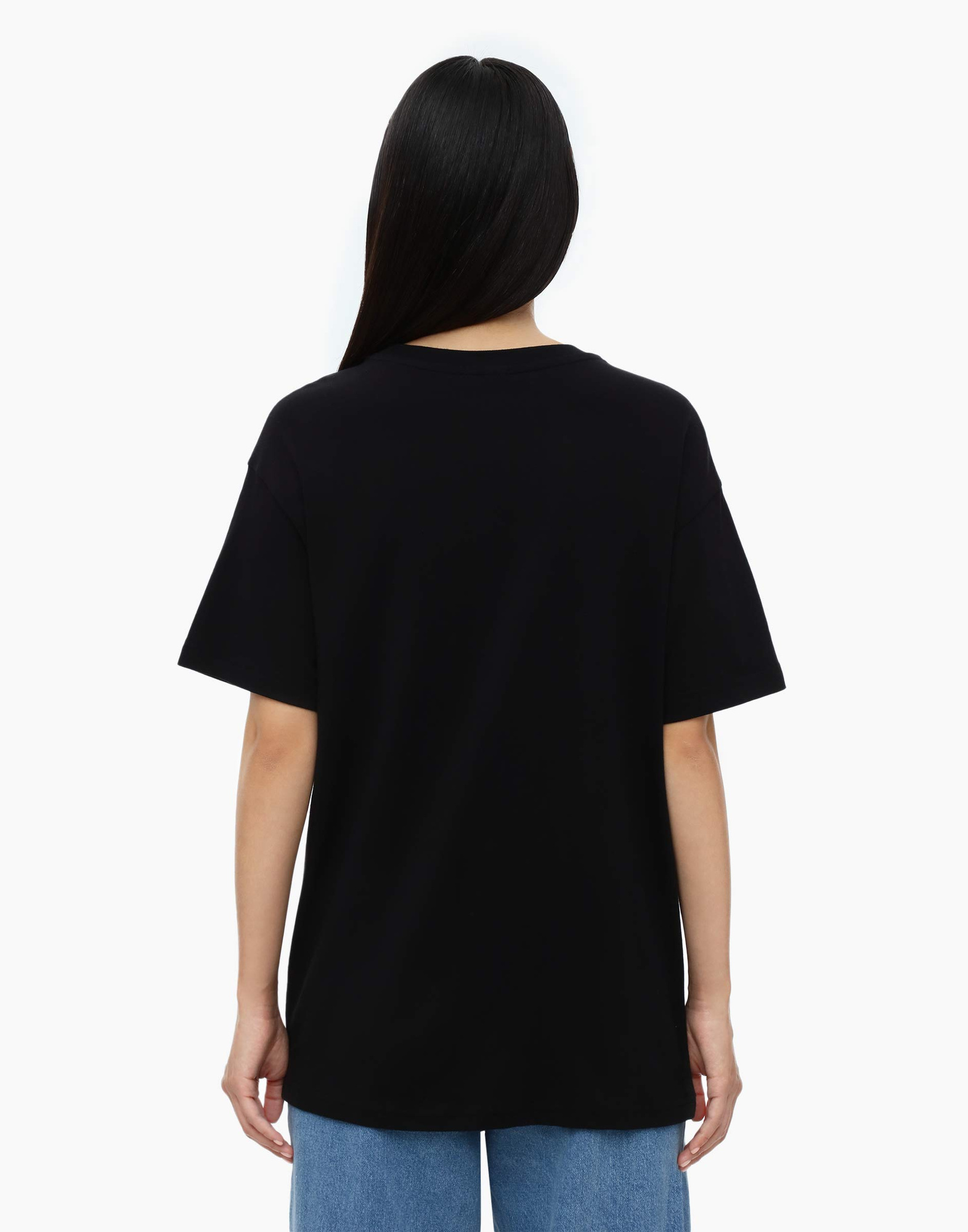 Чёрная футболка Oversize с принтом GKT019784-2 купить по цене от 399 ...