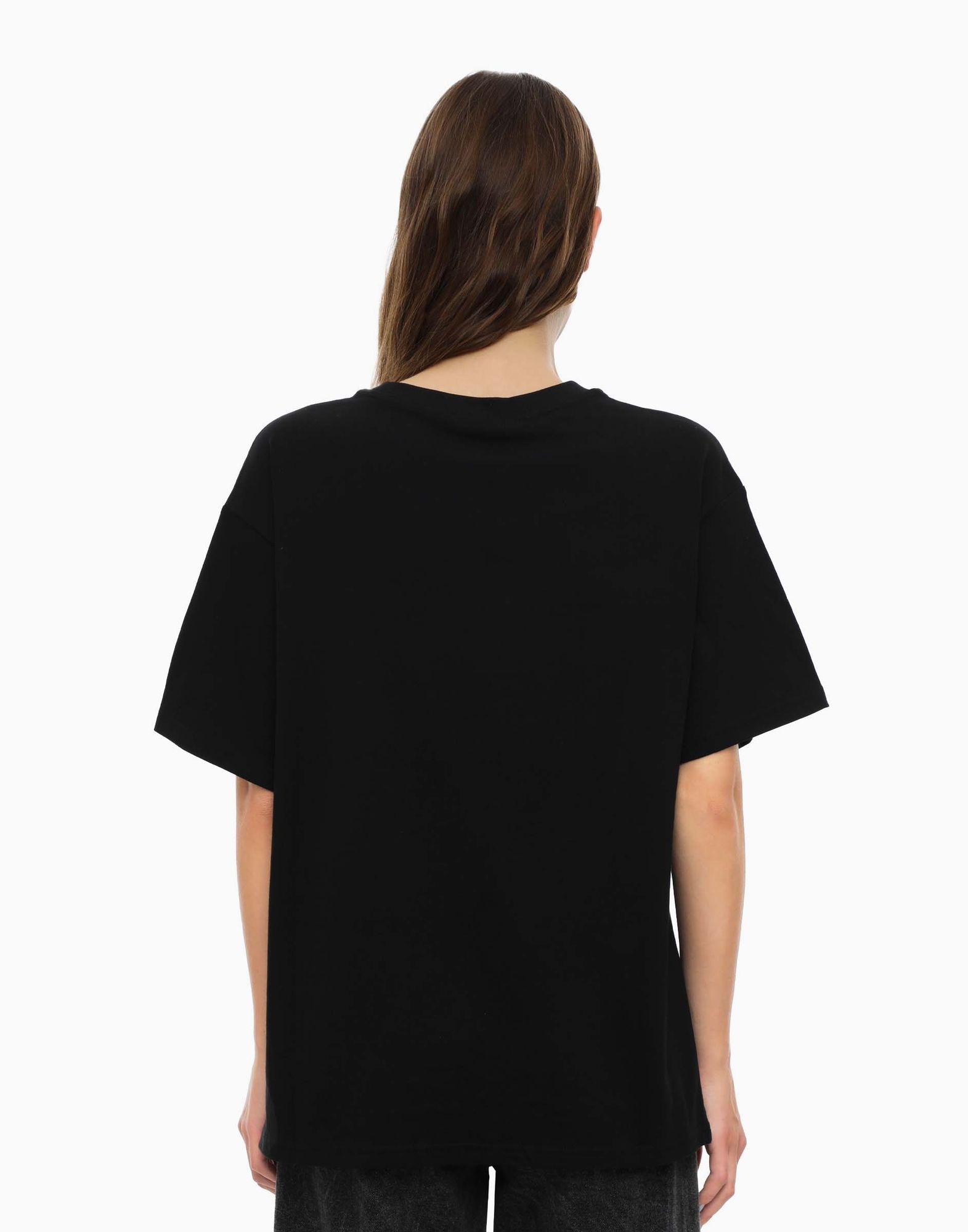 Чёрная футболка Oversize с принтом GKT020337-1 купить по цене от 399 ...
