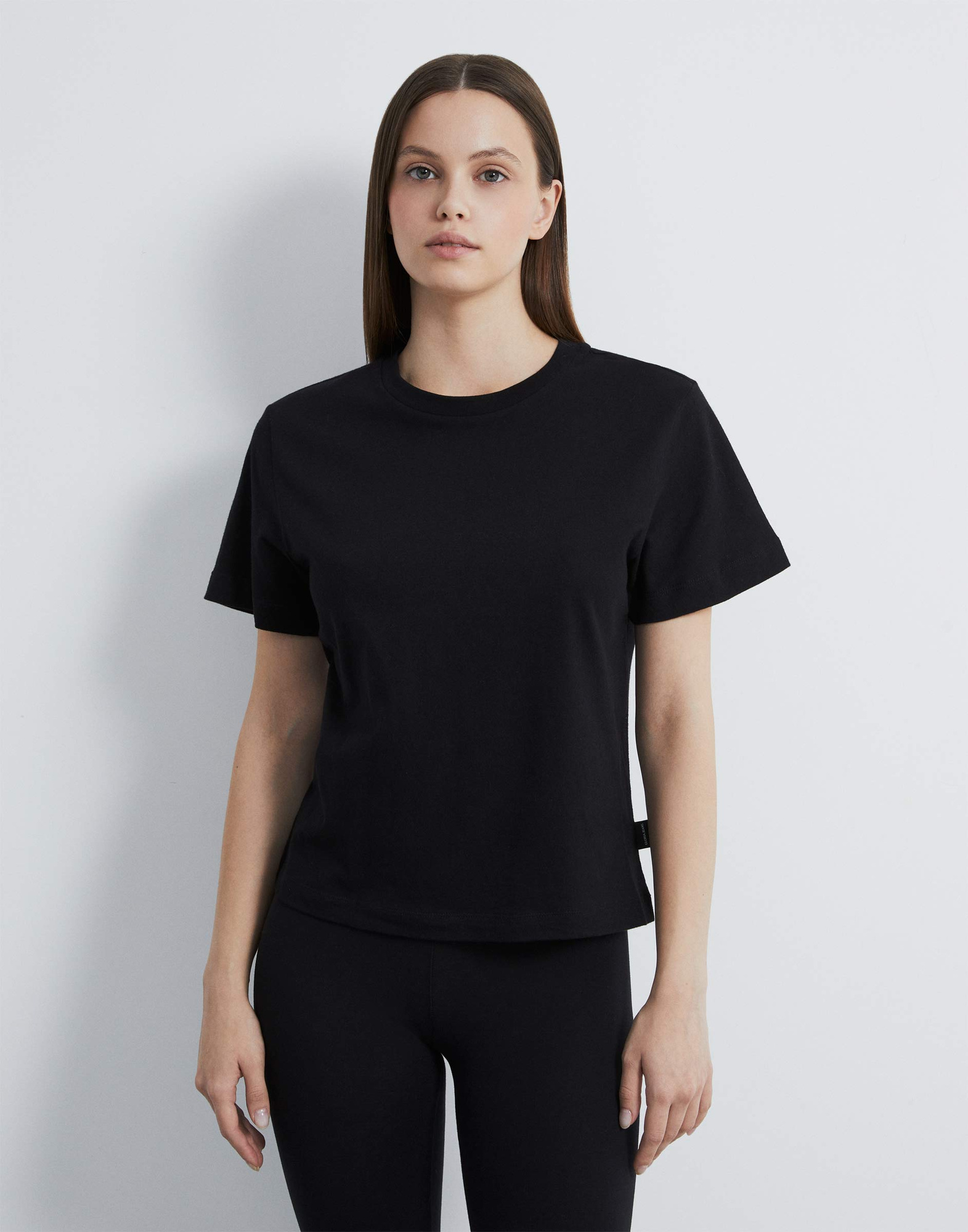 Чёрная футболка Straight из тонкого джерси GKT019527-3 купить по цене ...