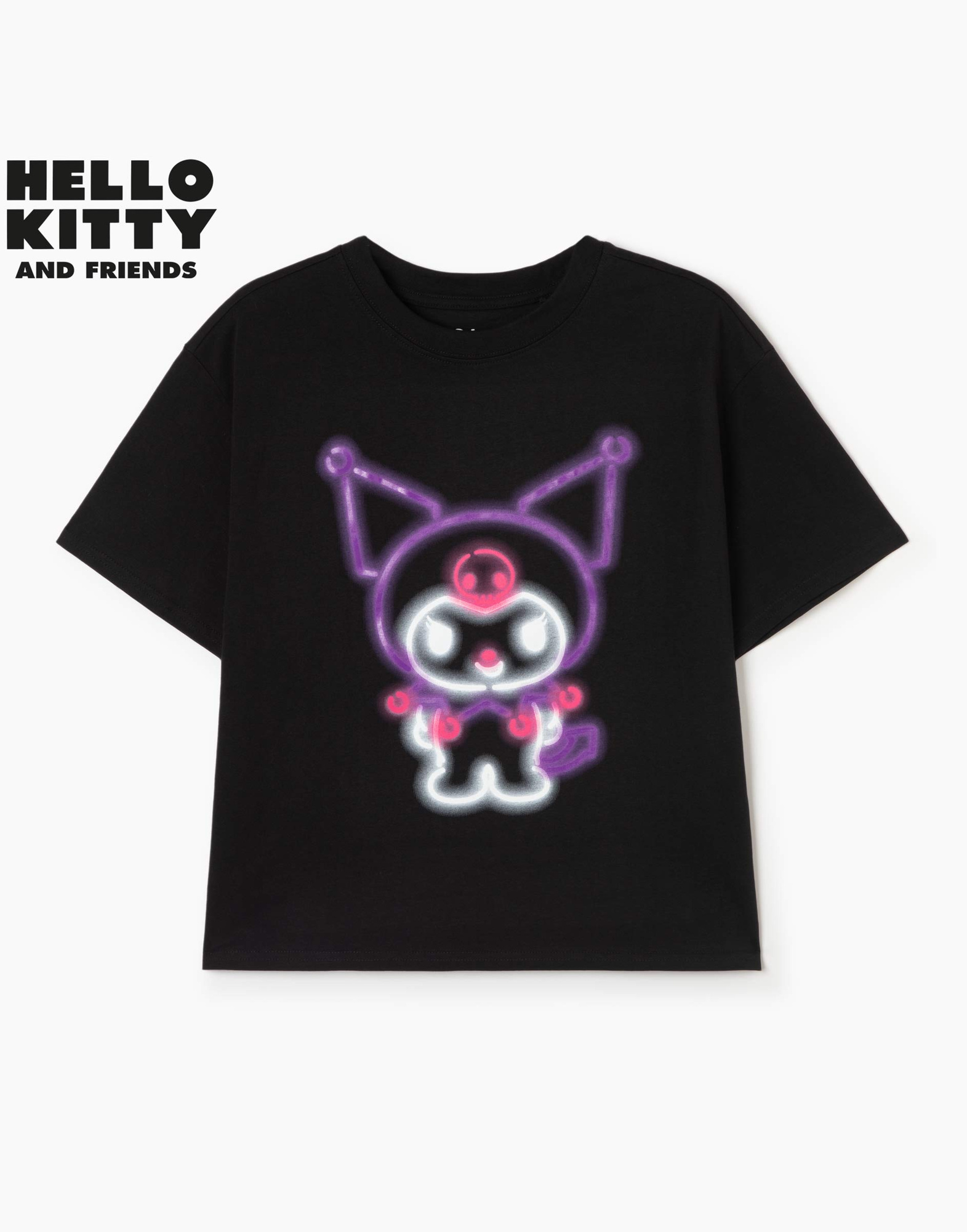 Чёрная футболка oversize с принтом Hello Kitty GKT024754-1 купить по ...