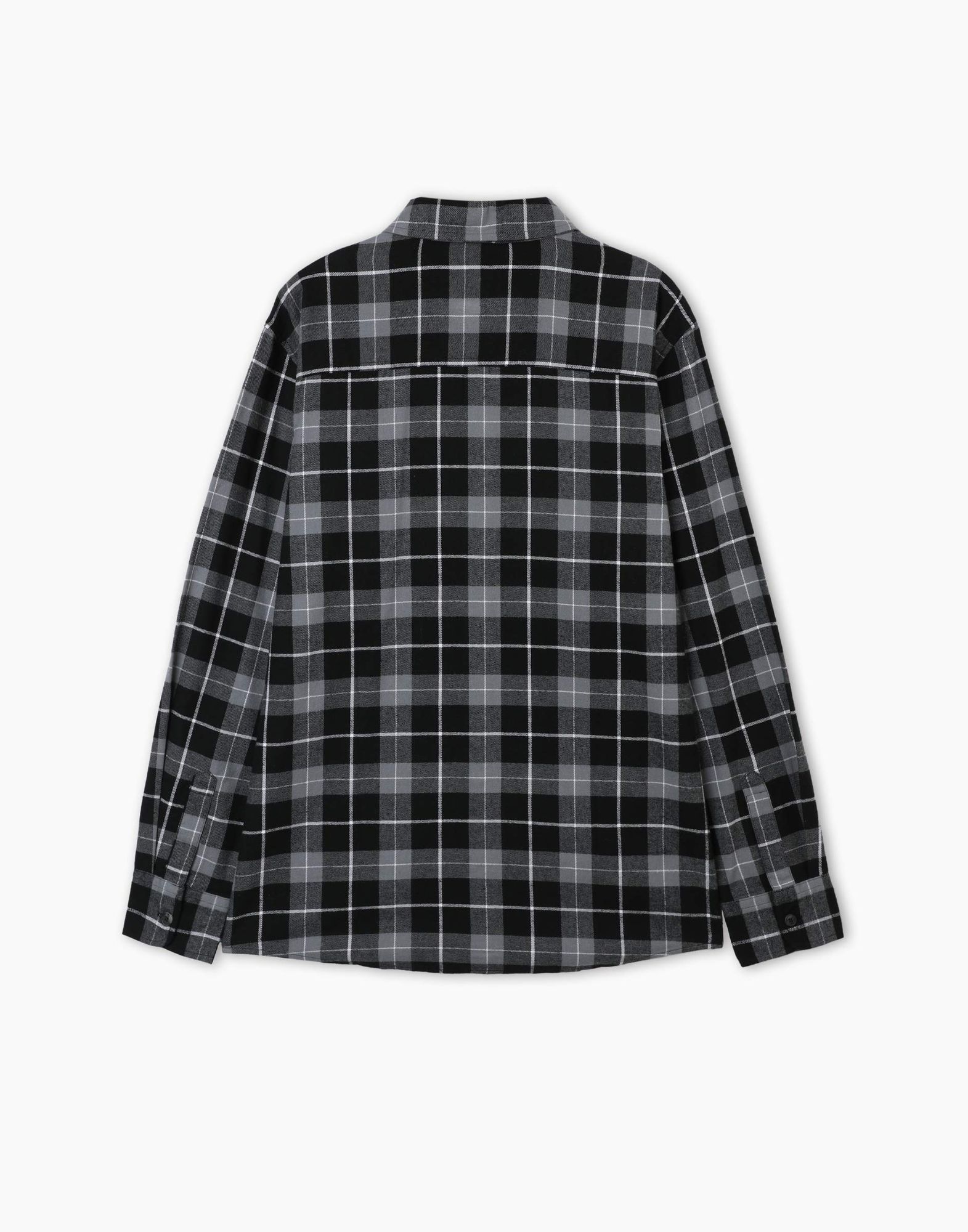 Чёрная клетчатая рубашка Comfort с карманами для мальчика-2