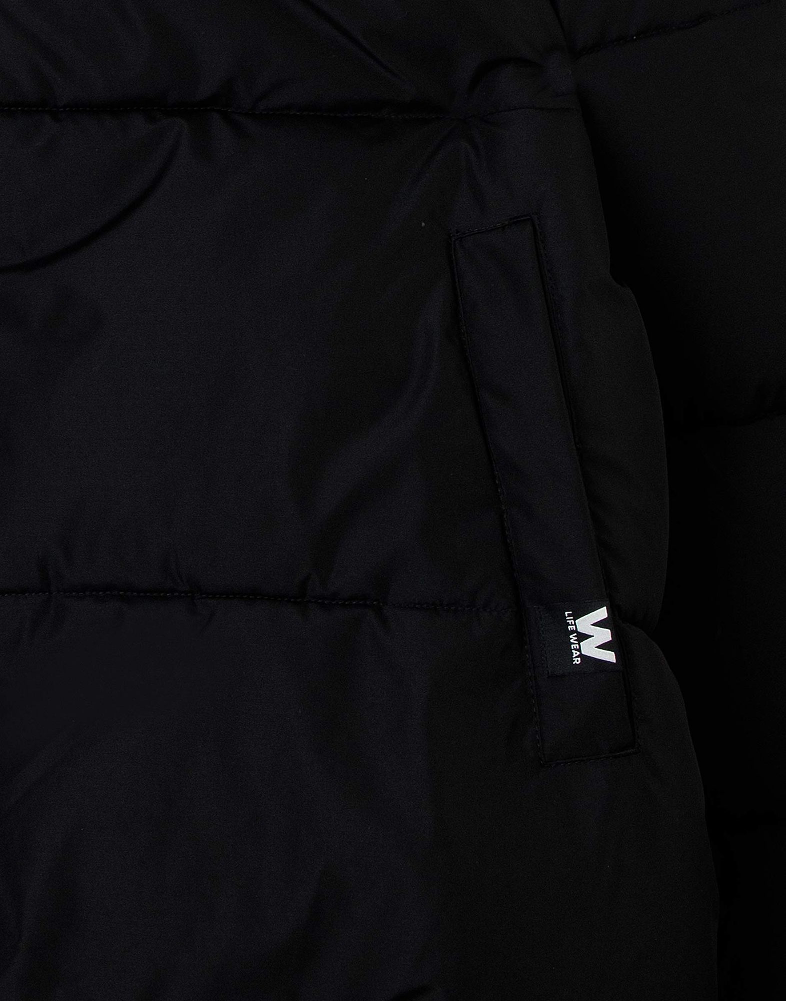 Чёрная oversize-куртка с синтепухом-6