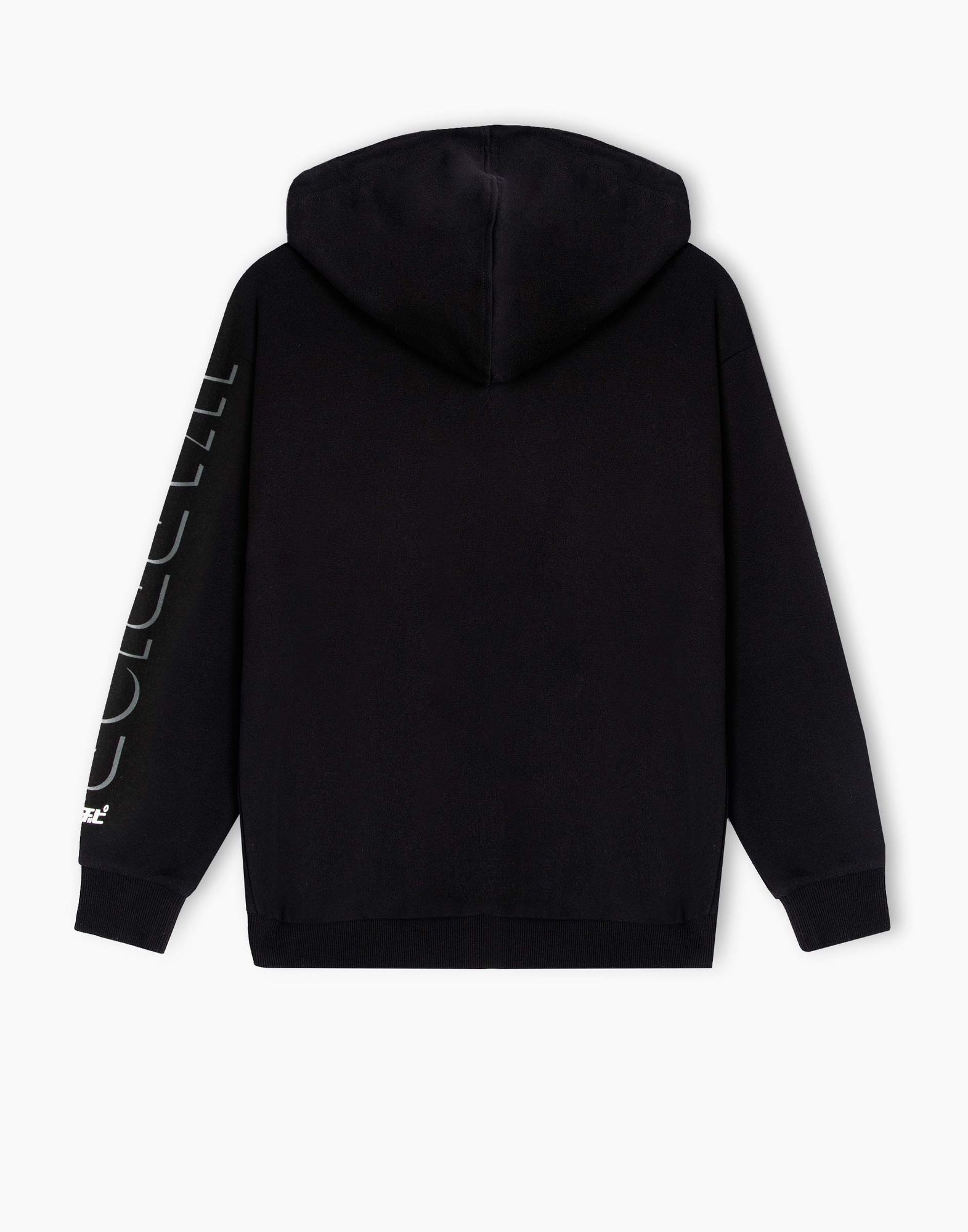 Чёрное худи oversize с аниме-принтом для мальчика-2