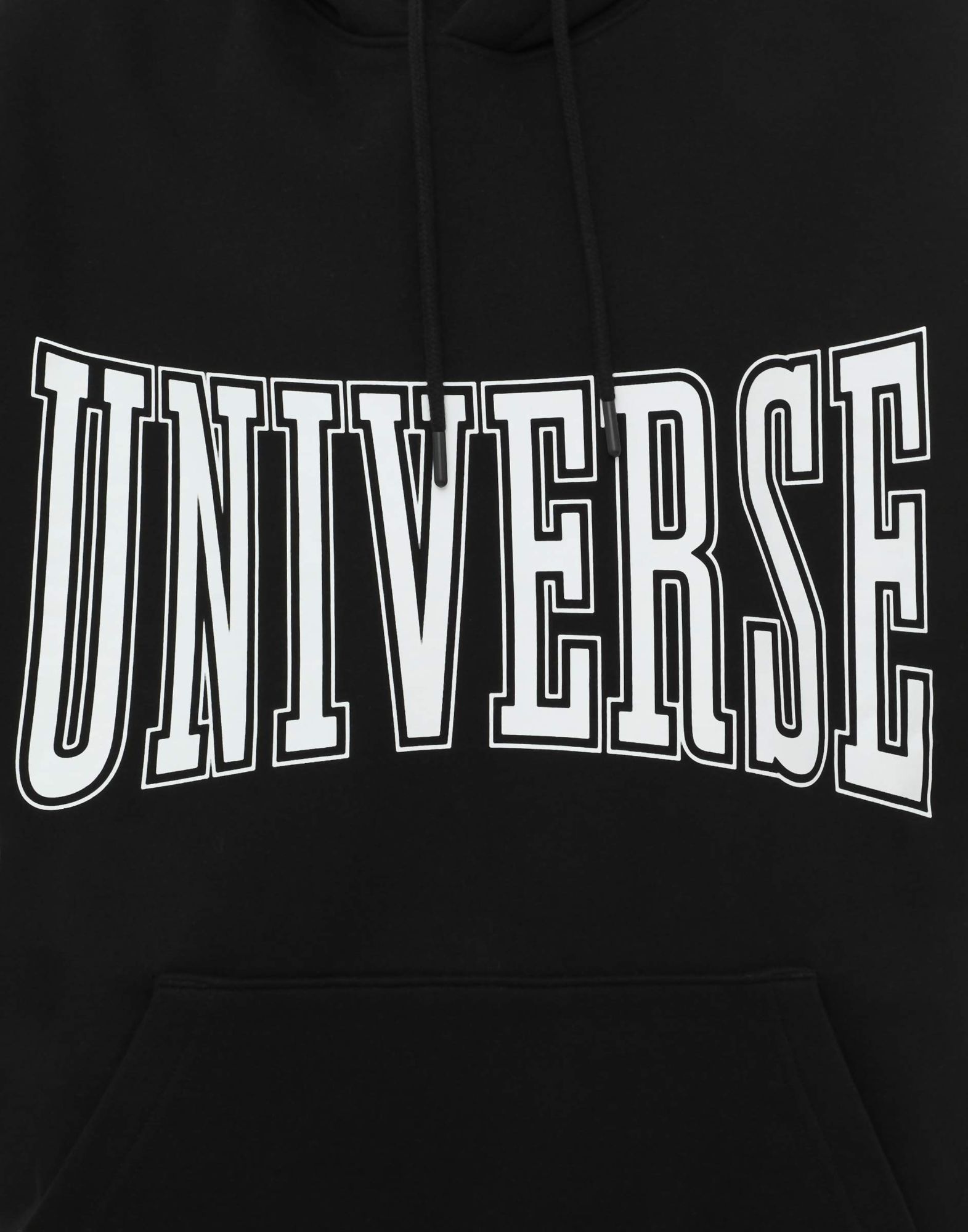 Чёрное худи oversize с принтом -4