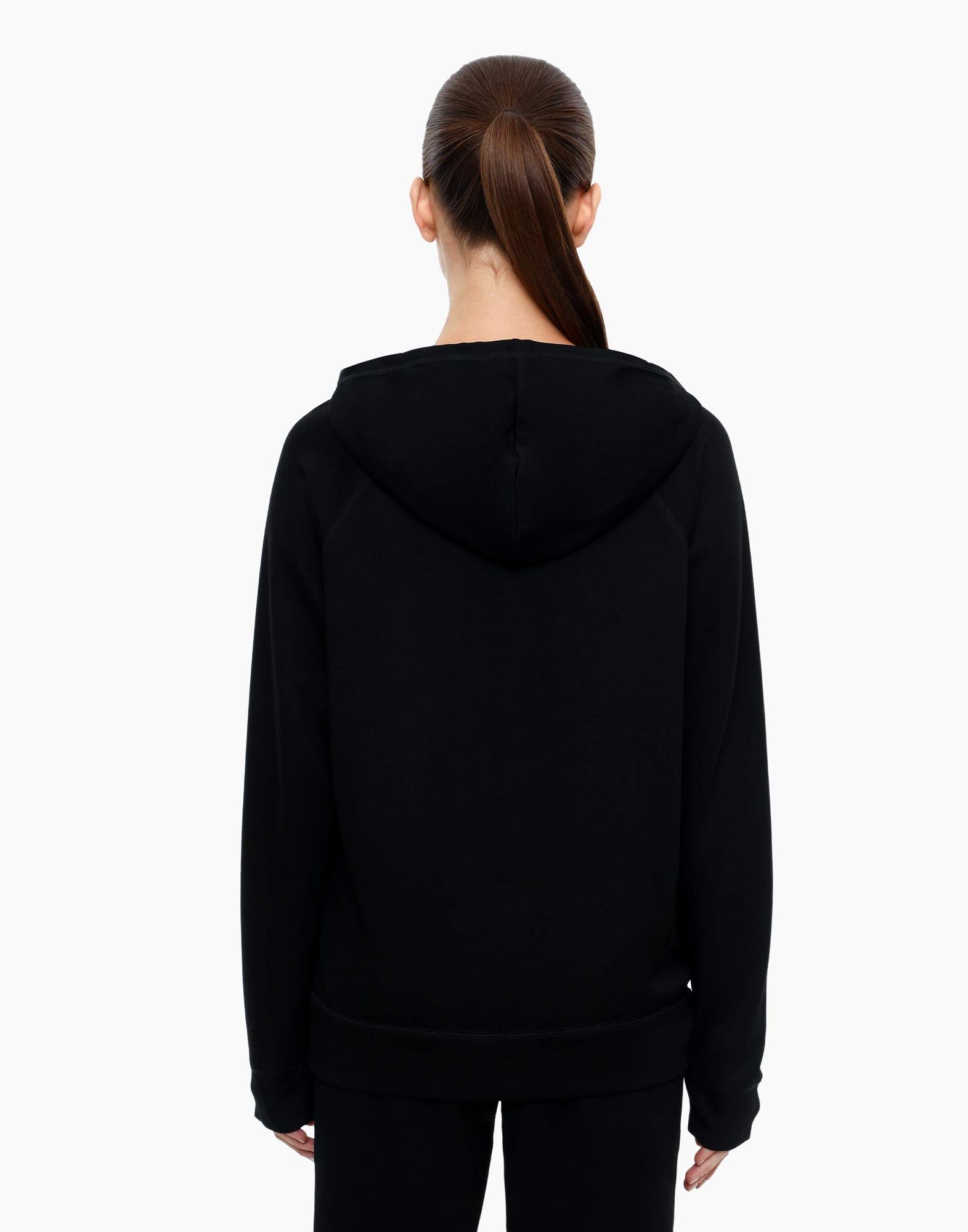 Чёрное спортивное худи oversize-3