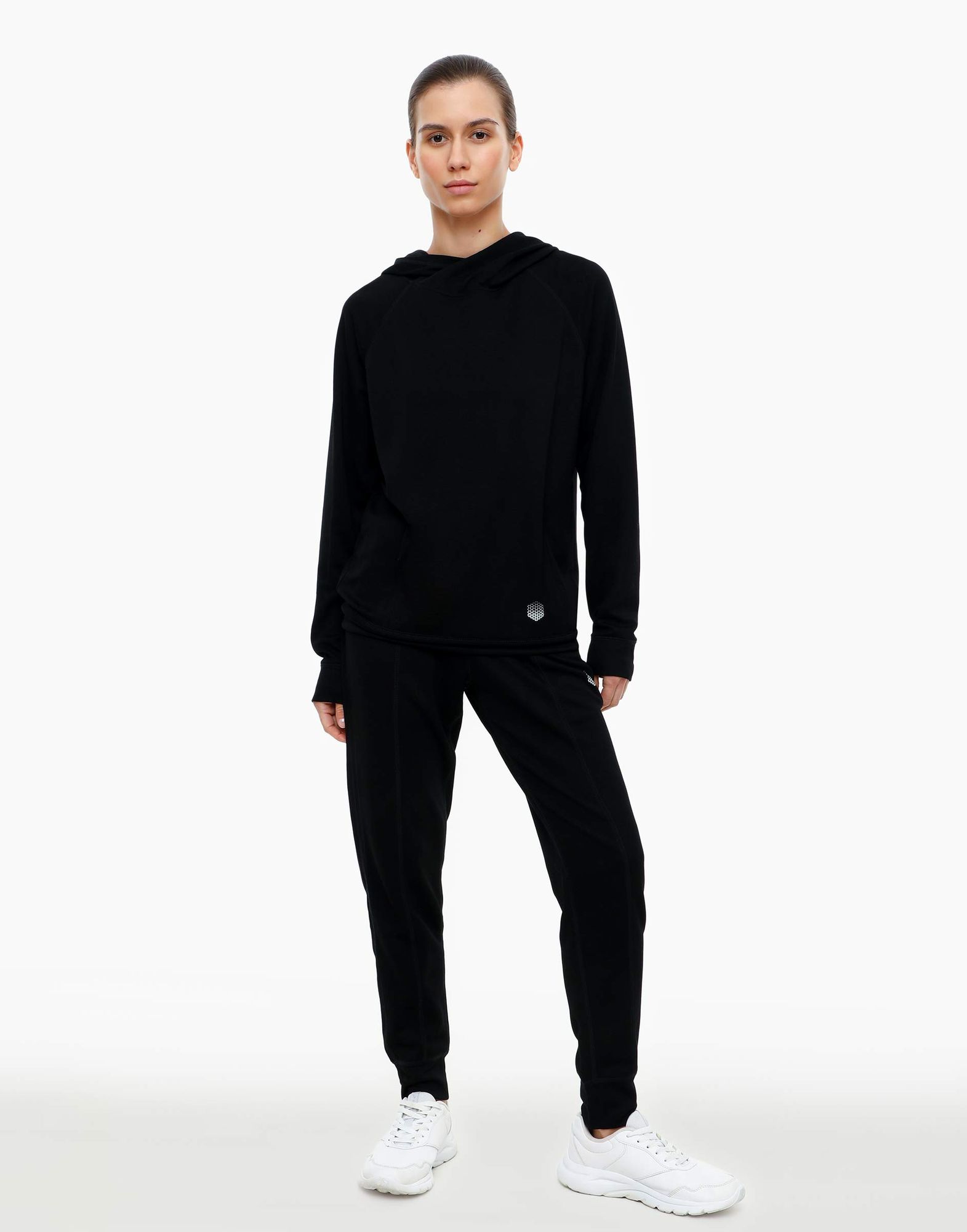 Чёрное спортивное худи oversize-4