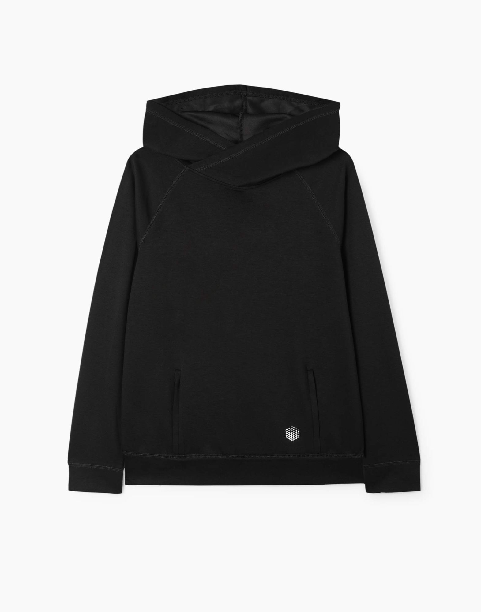 Чёрное спортивное худи oversize-6