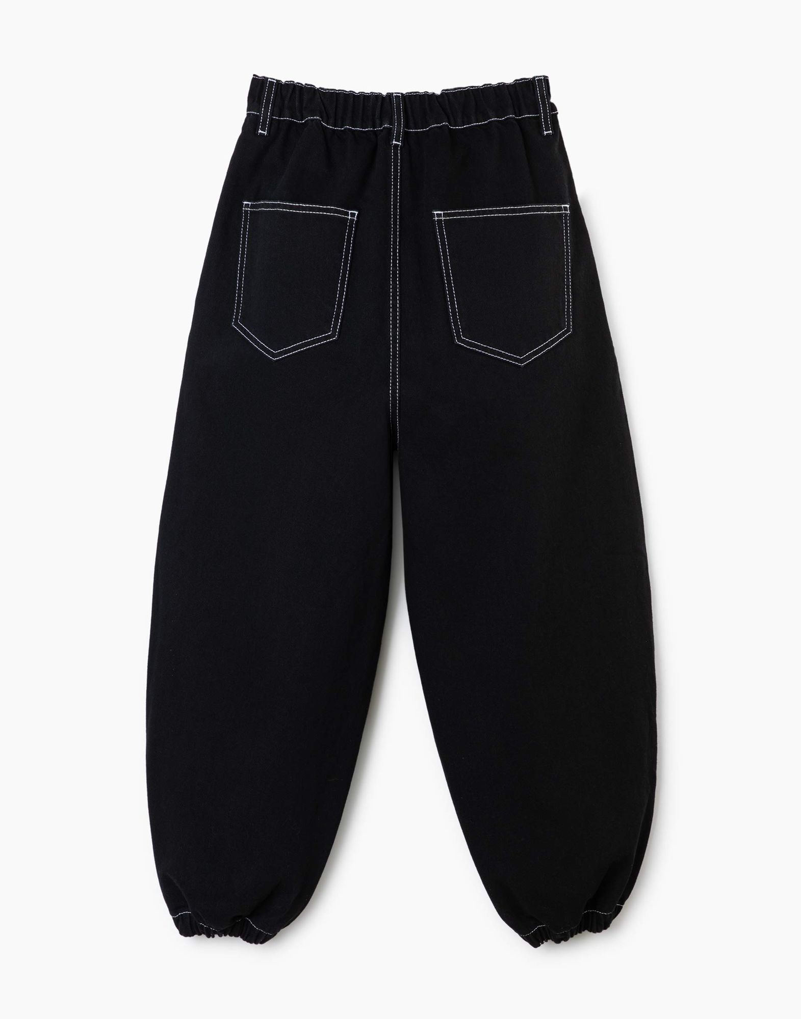 Чёрные джинсы Baggy Jogger с вышивкой и принтом для мальчика-2