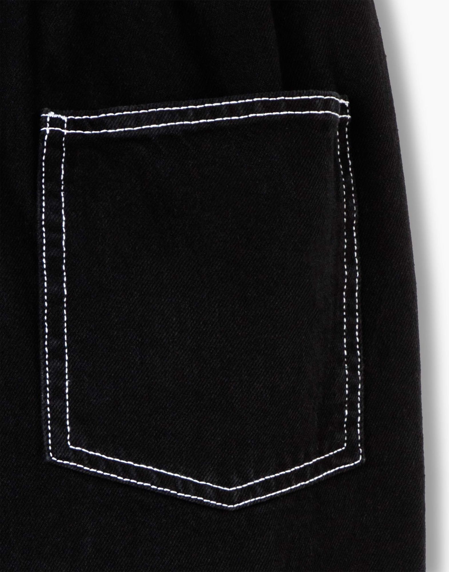 Чёрные джинсы Easy fit с готическим принтом для мальчика-5