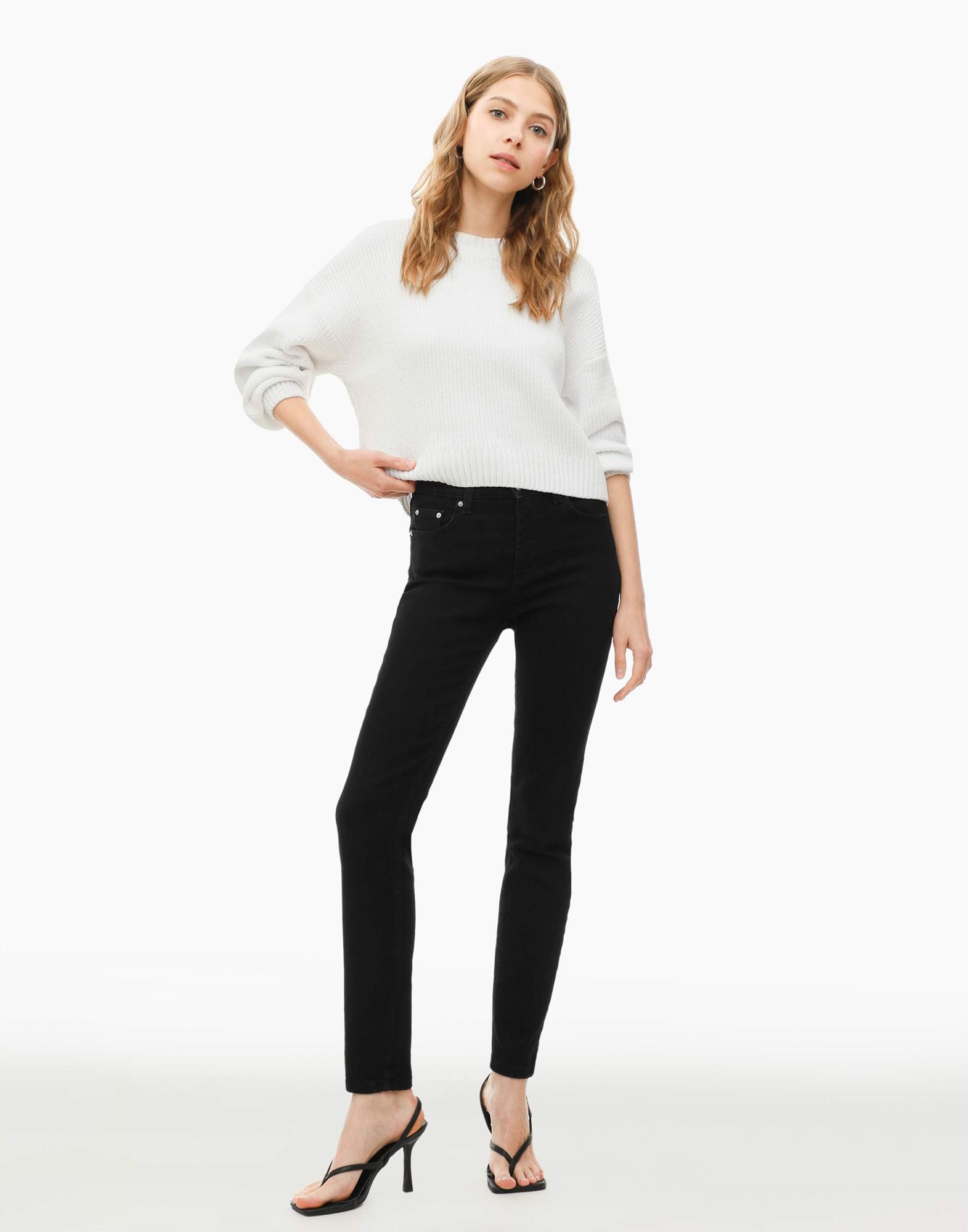 Чёрные облегающие джинсы Legging fit-0