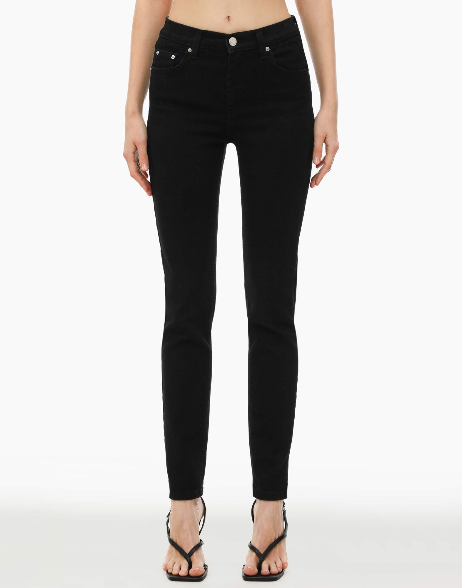 Чёрные облегающие джинсы Legging fit-1