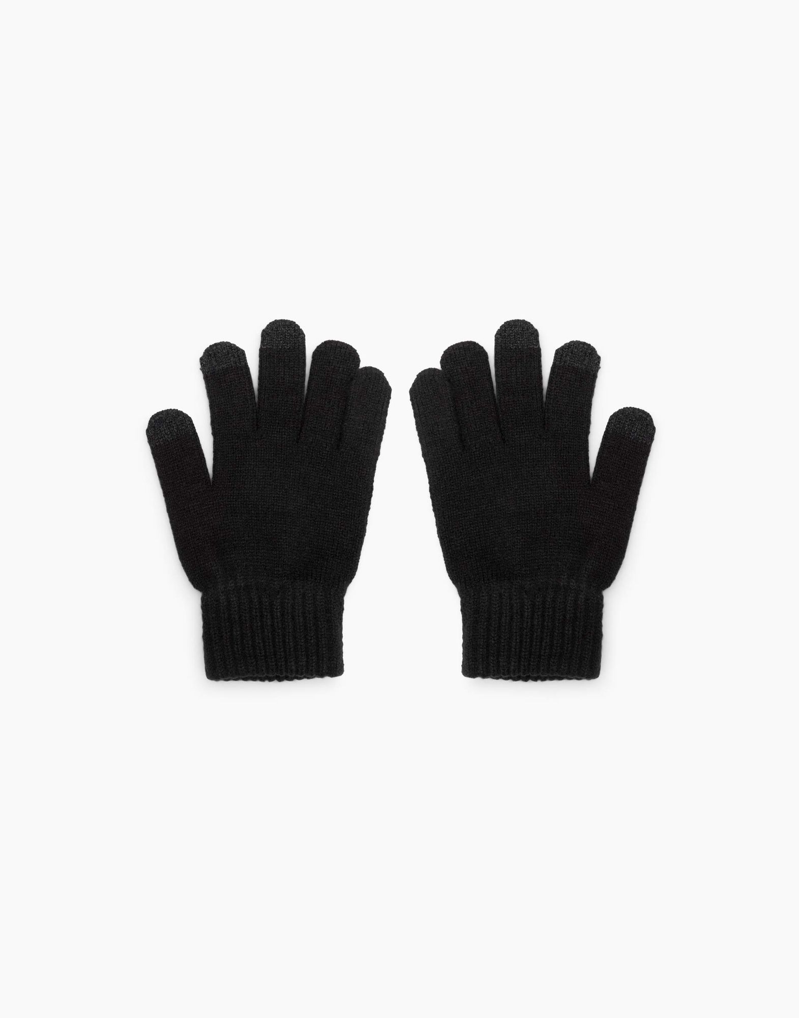 Чёрные перчатки сенсорные-2
