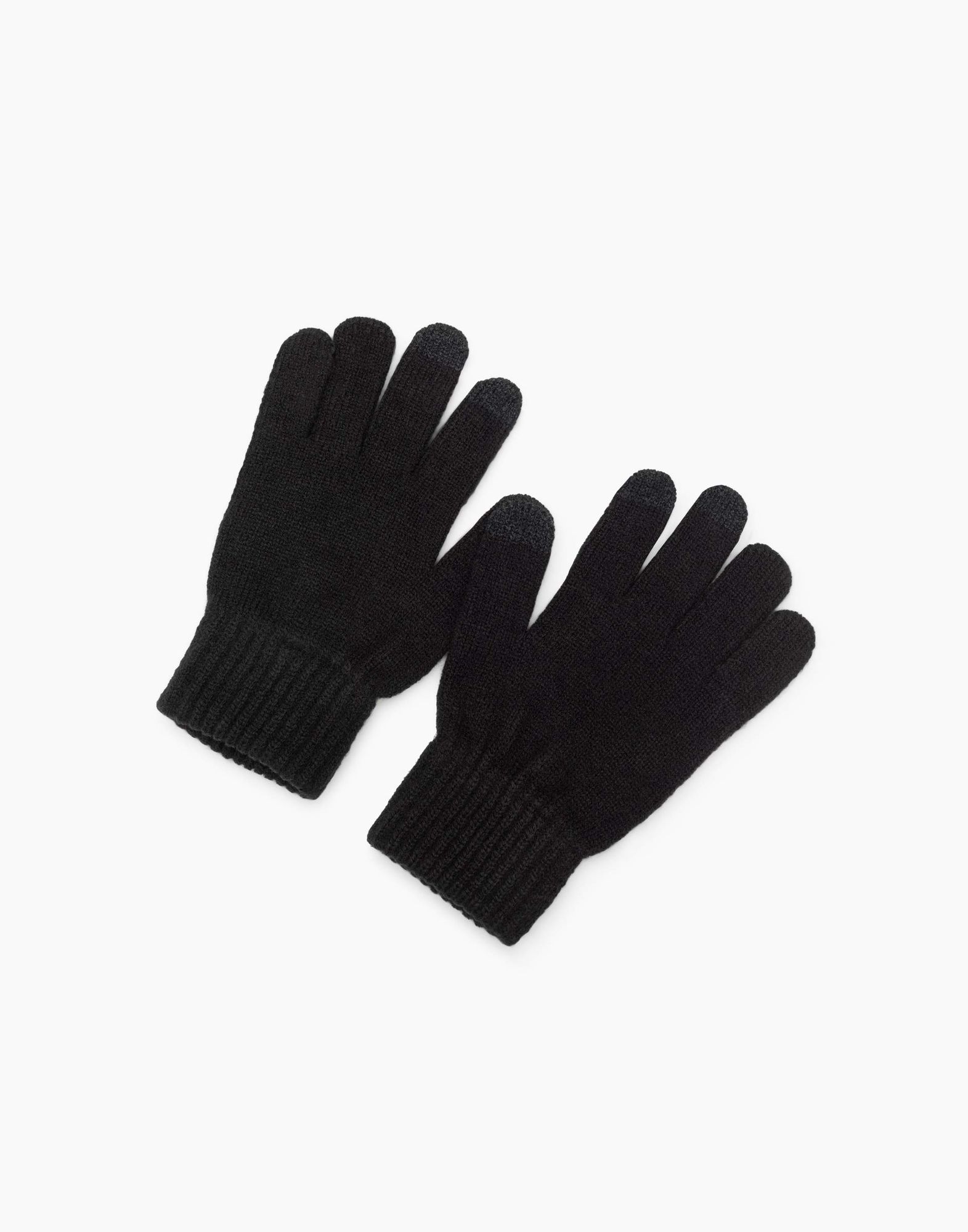 Чёрные перчатки сенсорные-4