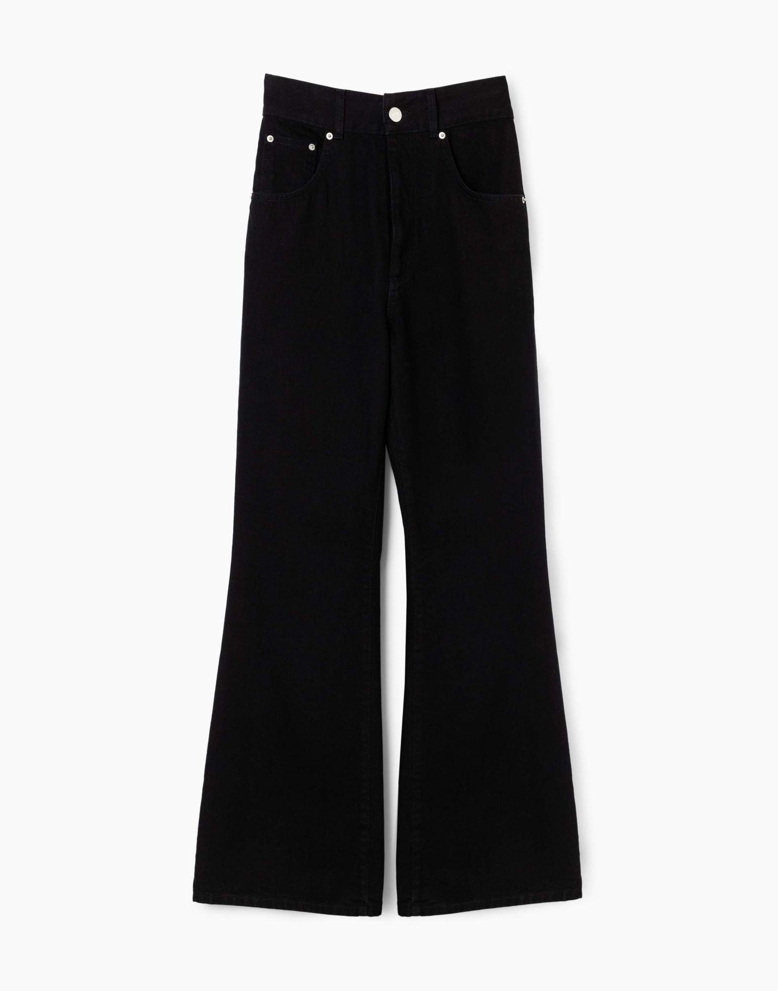 Чёрные расклёшенные джинсы Bootcut-4