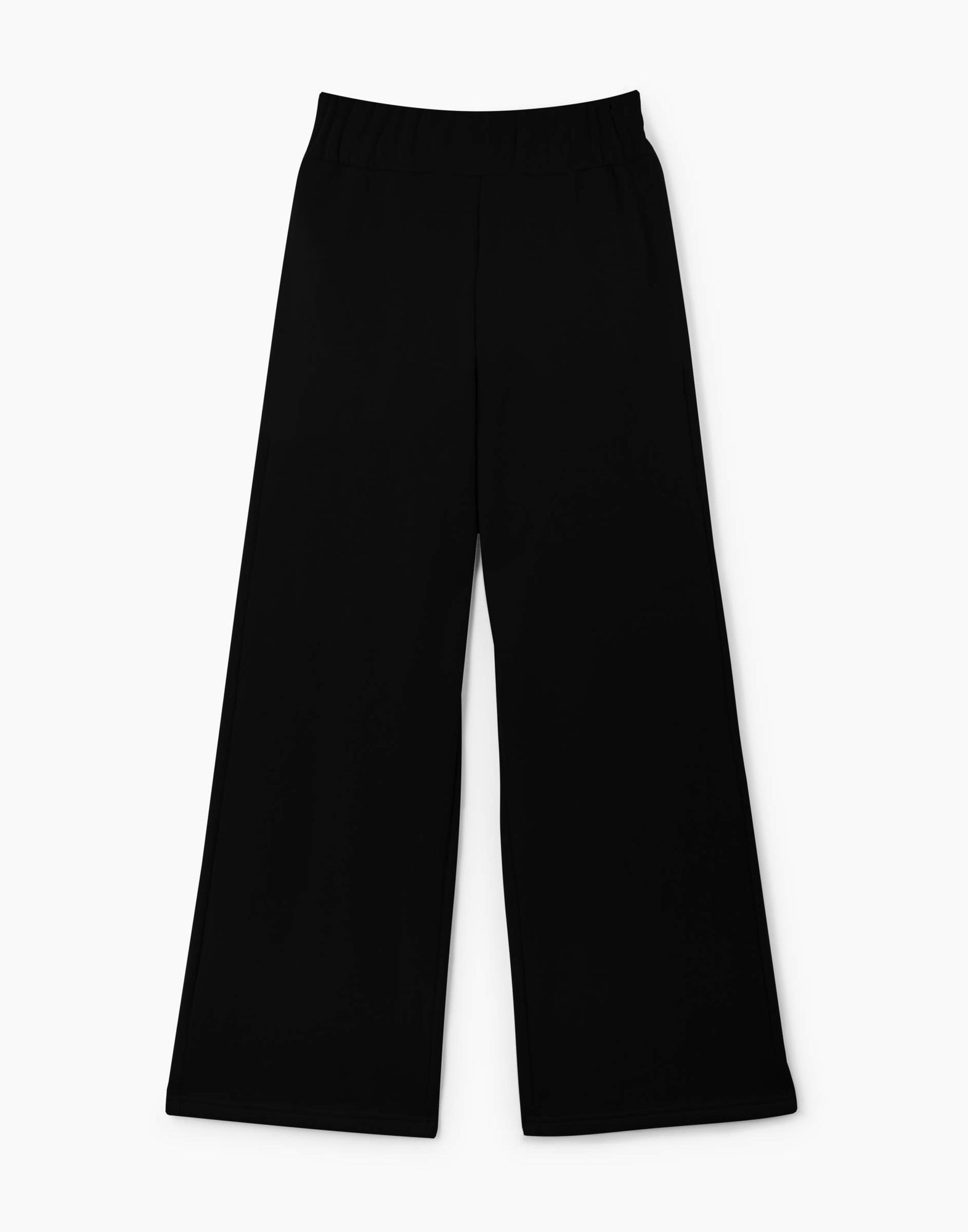 Чёрные спортивные брюки Wide Leg для девочки-2