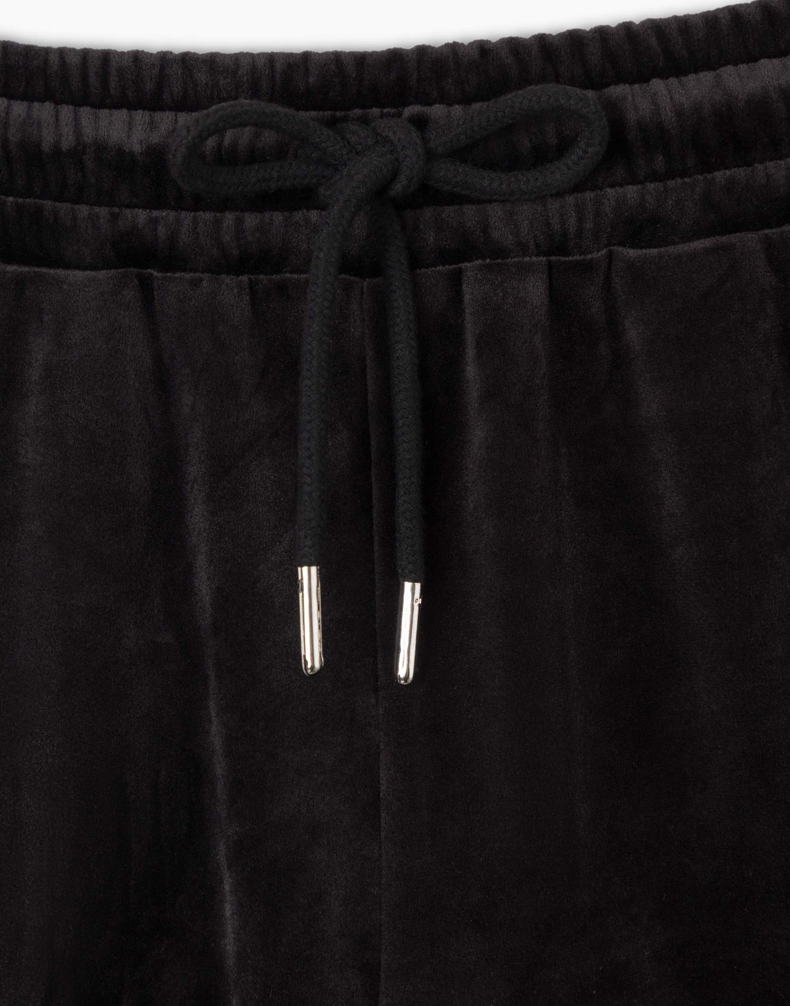 Чёрные спортивные брюки Wide Leg для девочки-3