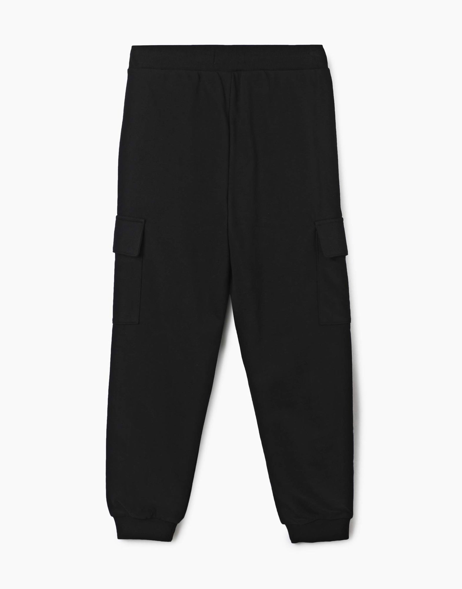 Чёрные спортивные брюки с карманами Cargo для мальчика-2