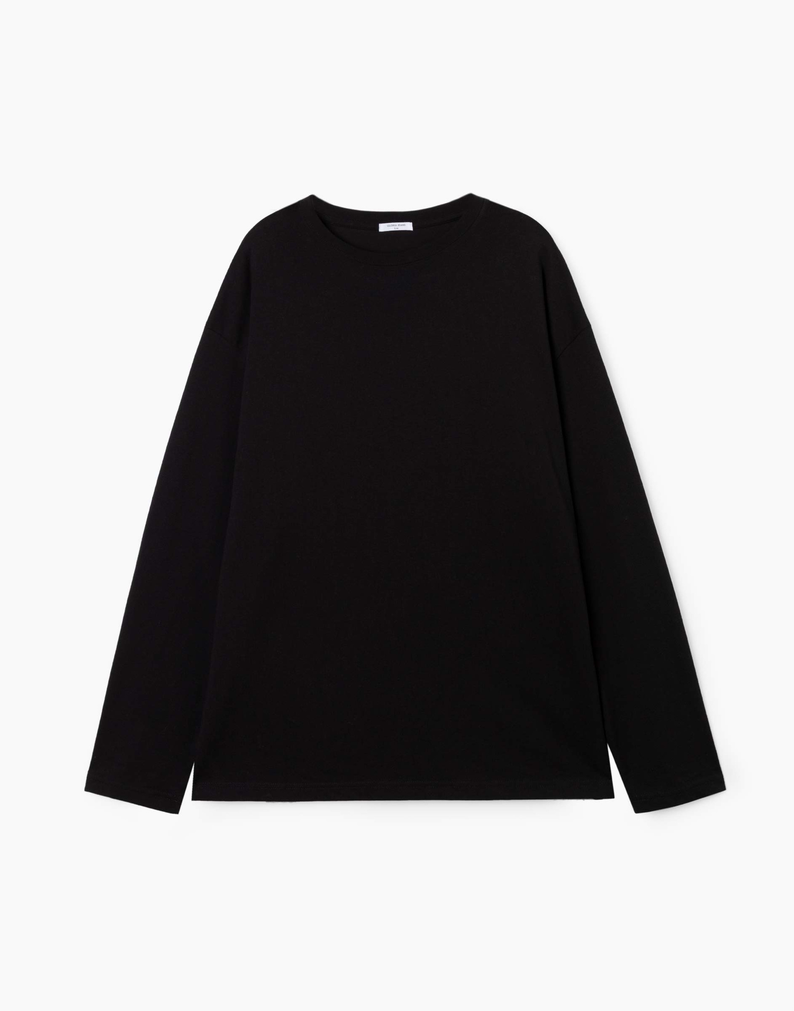 Чёрный лонгслив oversize с разрезами GKT020585-2 купить по цене от 599 ...