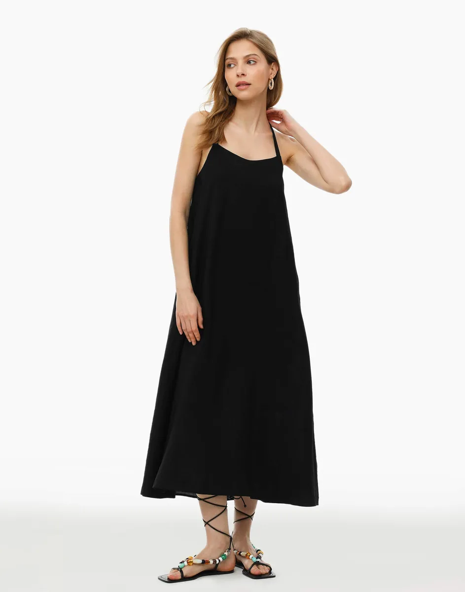 GLORIA STRAPLESS MIDI DRESS B55D48S – Bariano