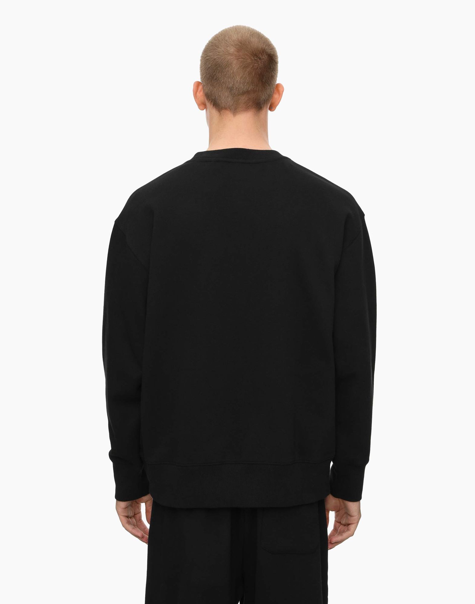 Чёрный свитшот oversize с принтом-3