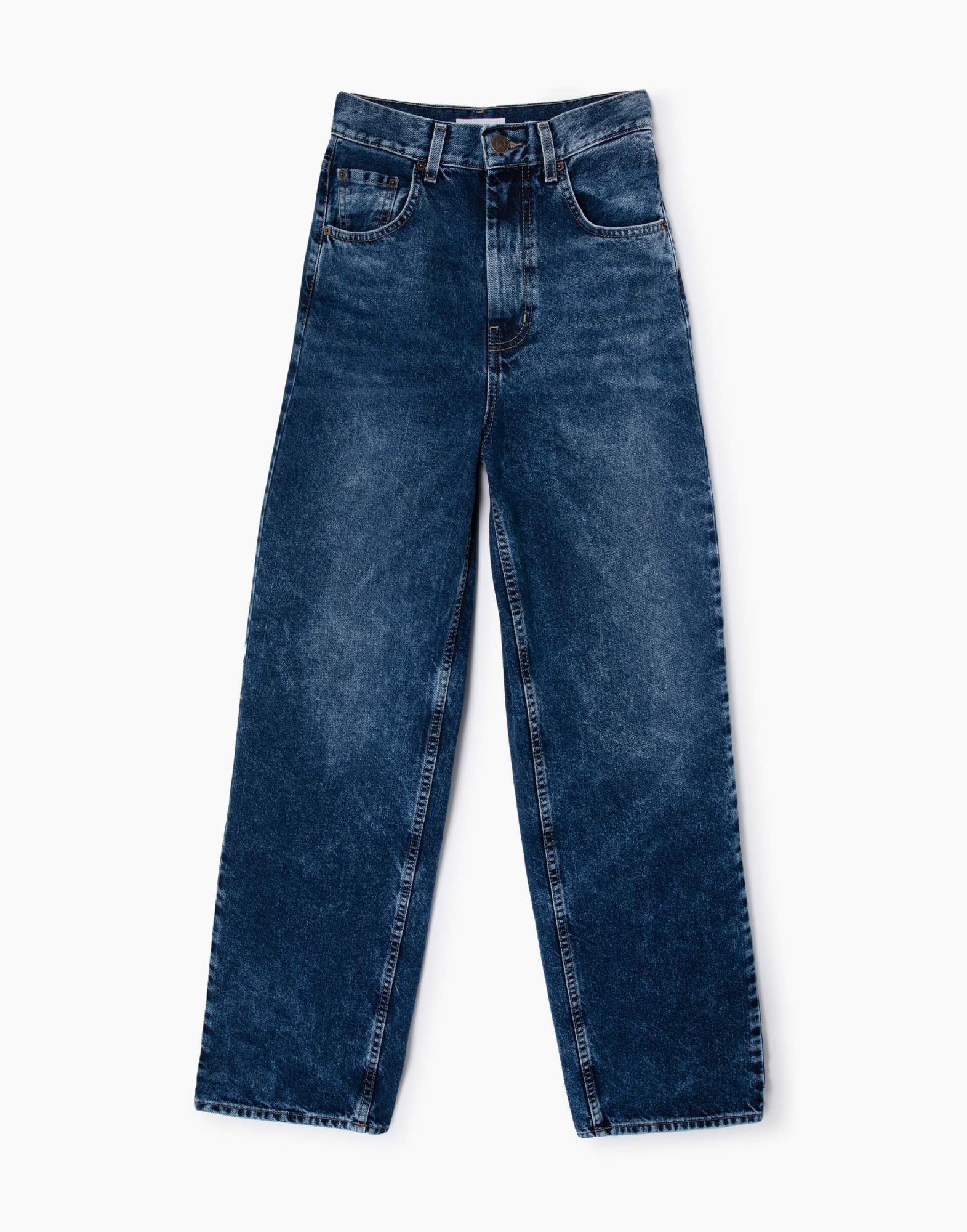 Джинсы Loose Straight с высокой талией-5
