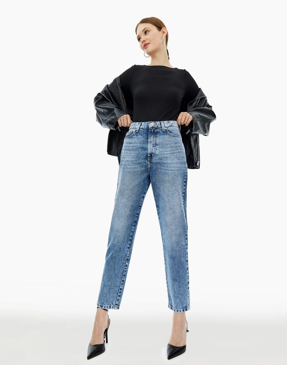 Джинсы New mom с высокой талией GJN027639-2 купить по цене от 799 ...