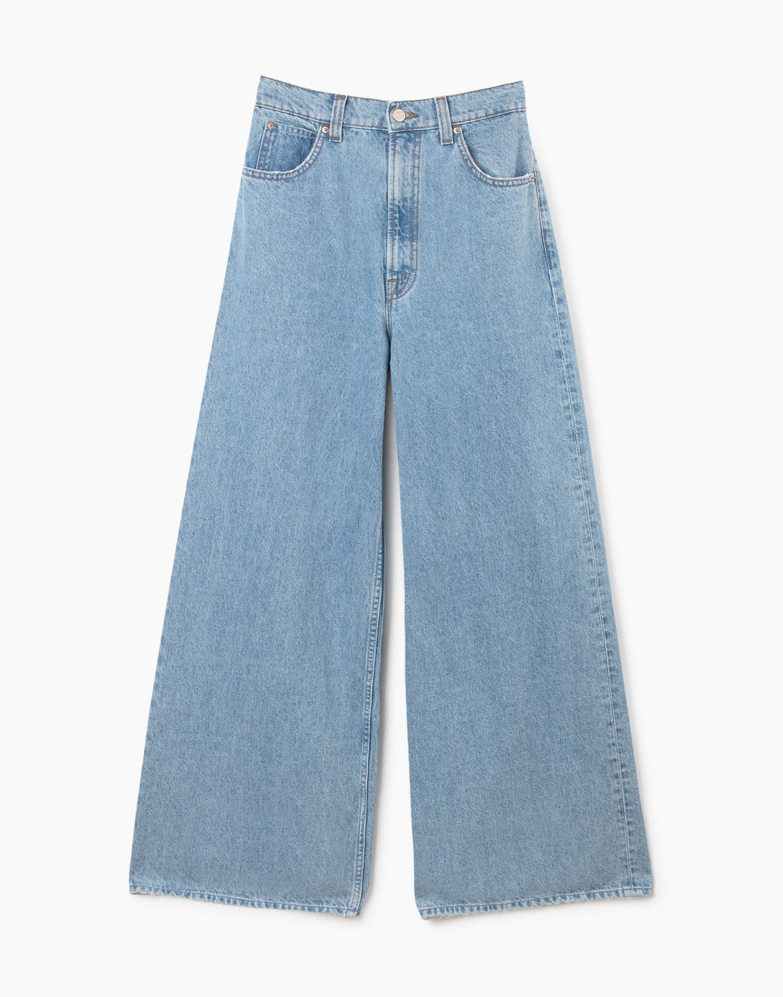 Джинсы Relaxed long leg с высокой талией-5